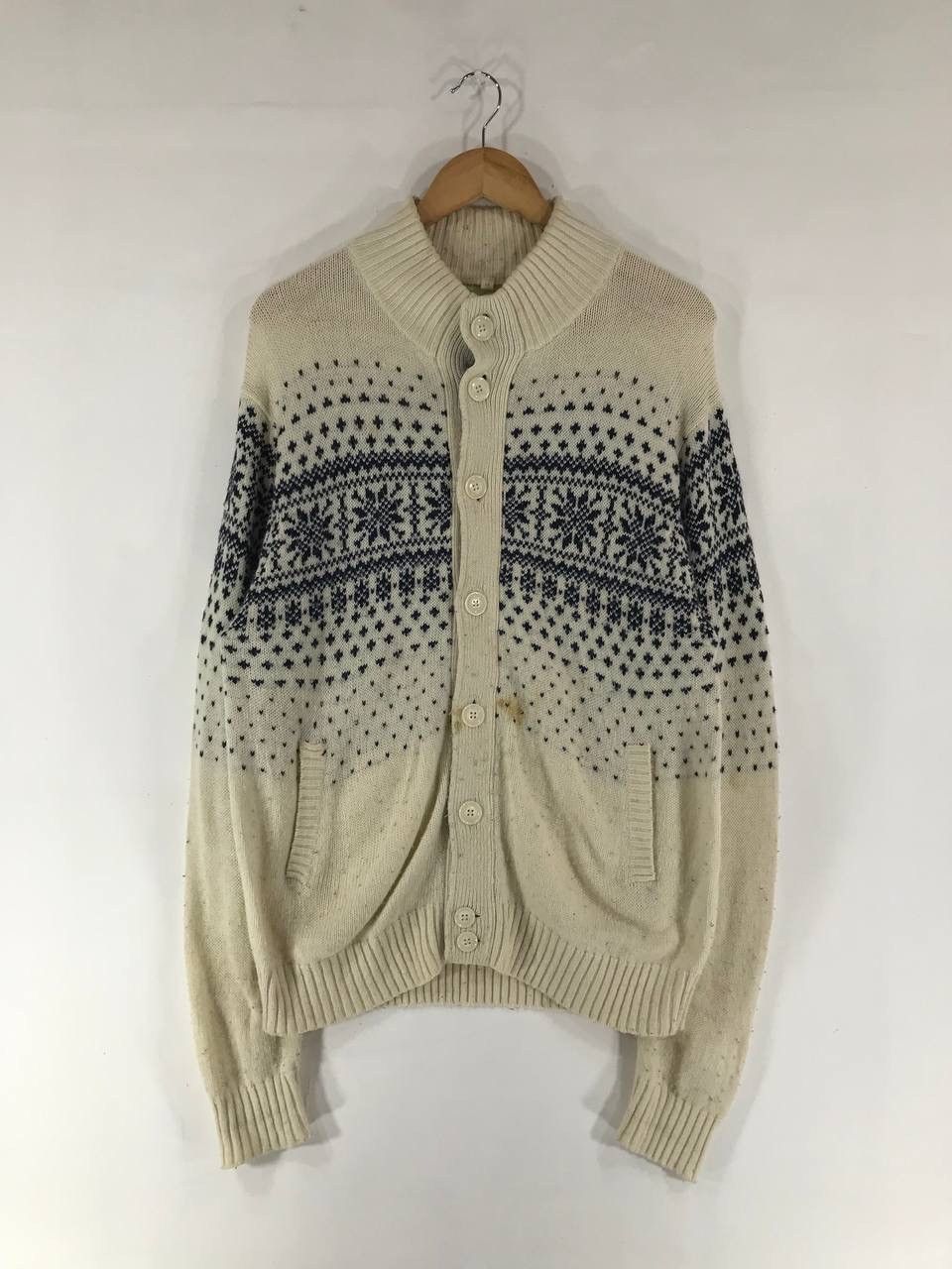 Japanese Brand × Vintage Vintage Cardigan Full Button Rare Design Size US XL / EU 56 / 4 - 1 Thumbnail