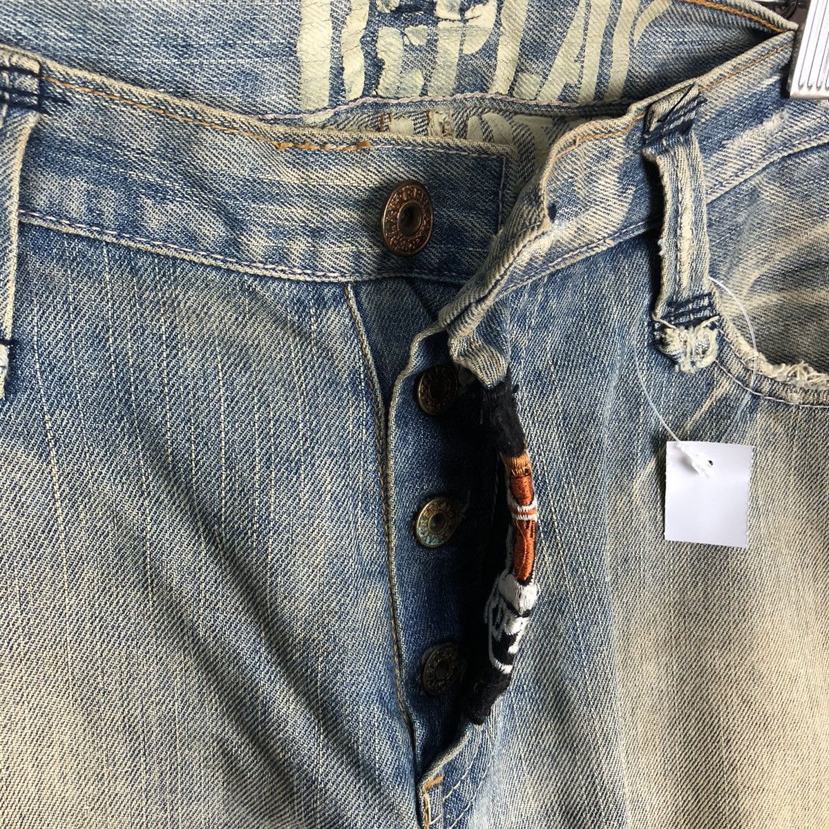Replay Replay patchwork vintage Blue jeans Denim Pants #A573 Size US 35 - 12 Thumbnail