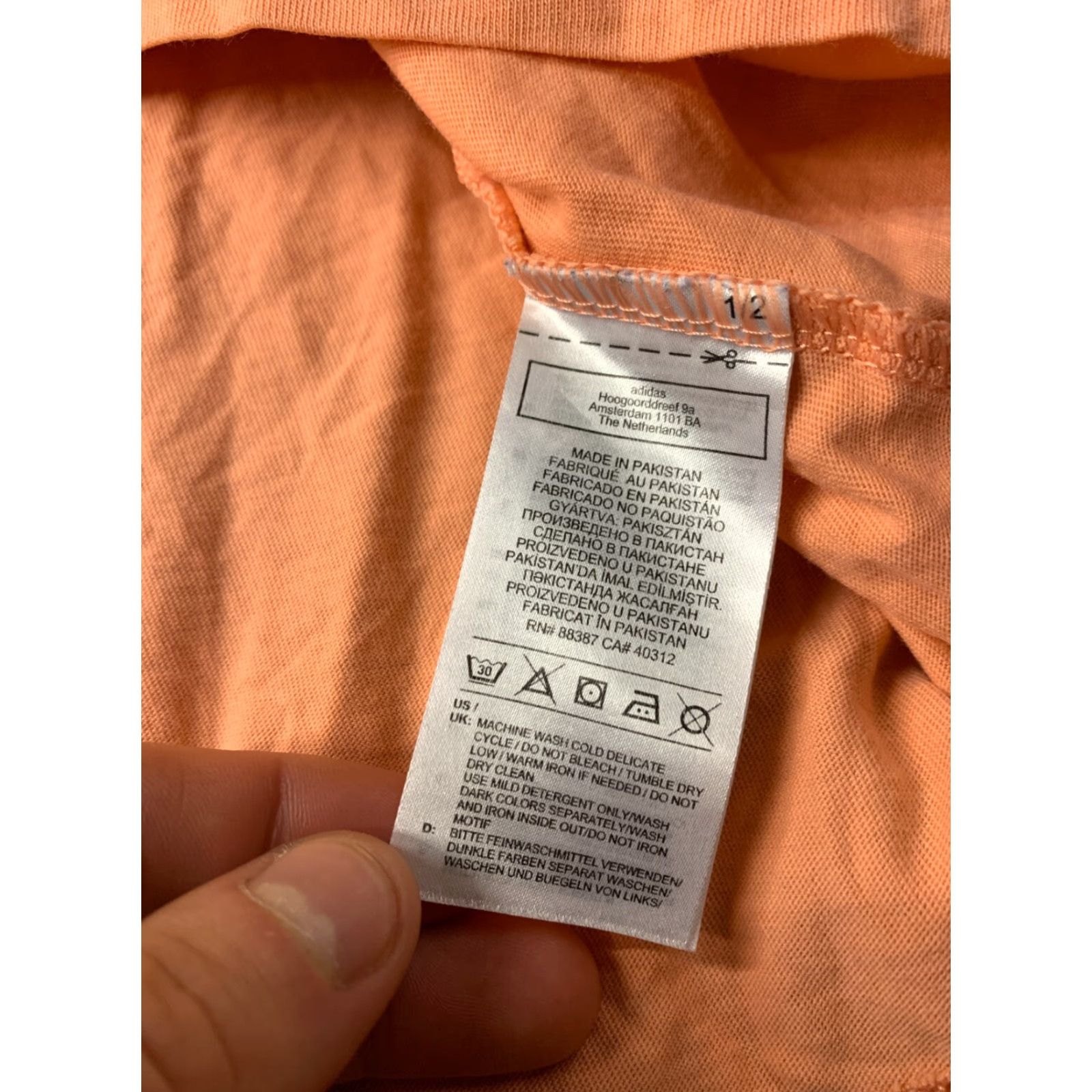 Adidas ADIDAS ORIGINAL Men T-Shirt Short Sleeve Jersey Logo Casual Peach and White 2020 00s 2020 Adult M Size M Mens Clothing Shirt Size US M / EU 48-50 / 2 - 6 Thumbnail