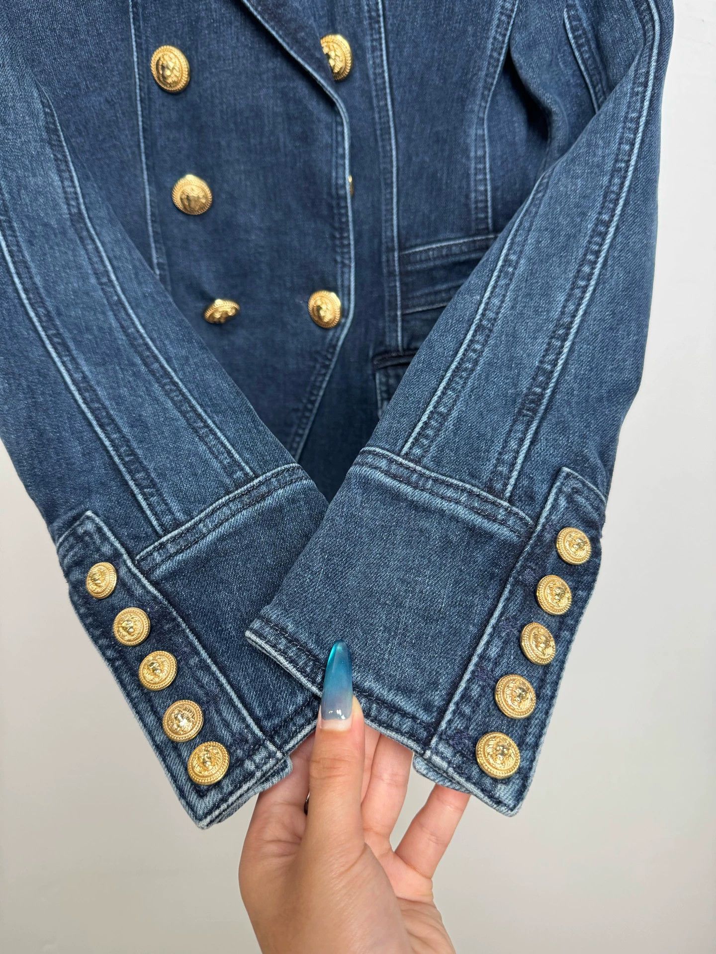 Balmain Balmain Denim Gold Button Blazer 36 New Size XS / US 0-2 / IT 36-38 - 5 Thumbnail