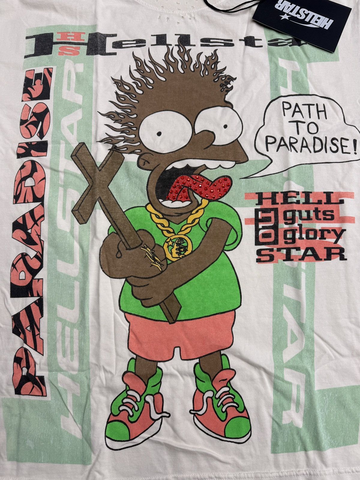 HELLSTAR Hellstar Cartoon Cross T-shirt Size US M / EU 48-50 / 2 - 2 Thumbnail