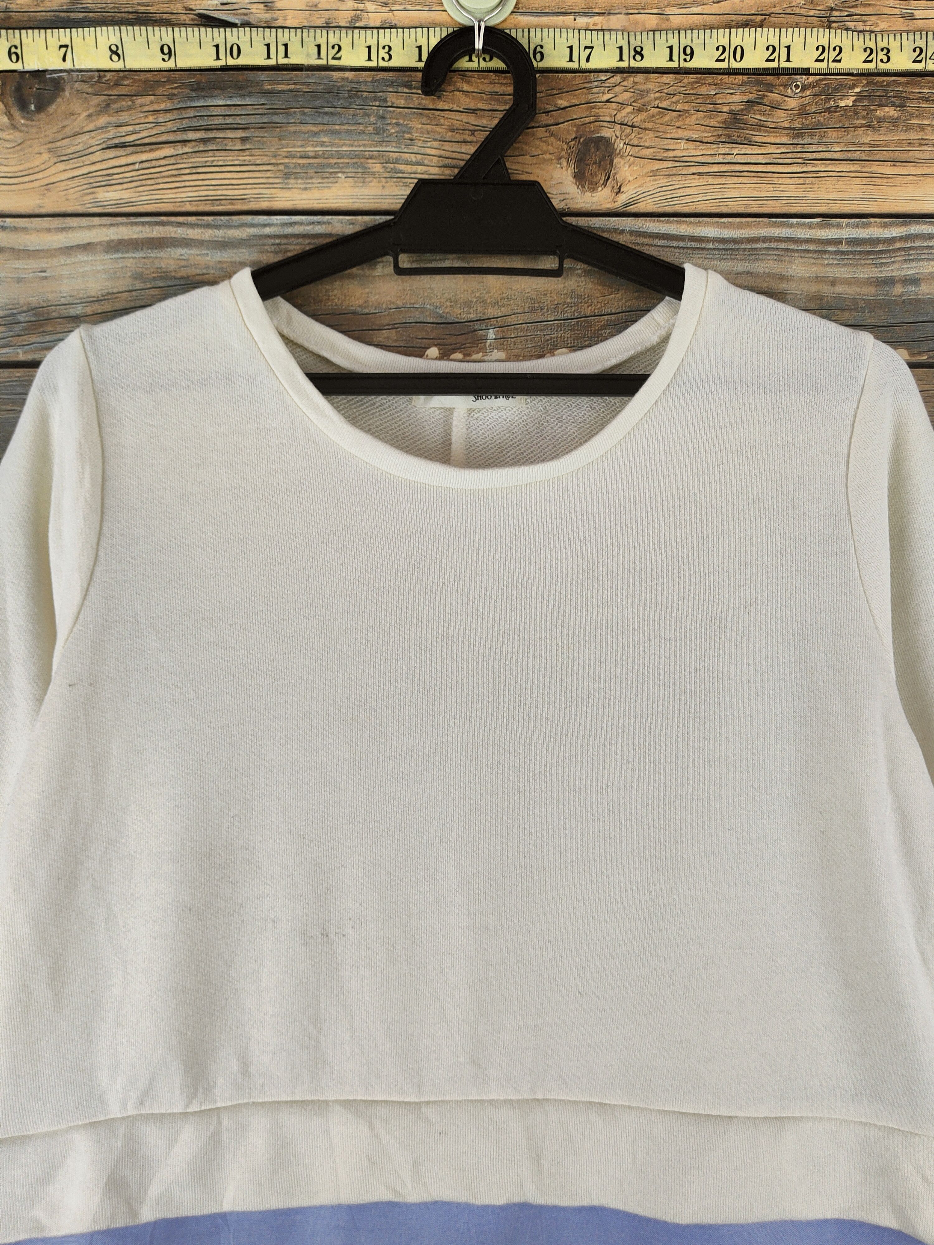 Japanese Brand Vintage Avant Gande Shoo La Rue Cream Black Blouses Size L / US 10 / IT 46 - 2 Thumbnail