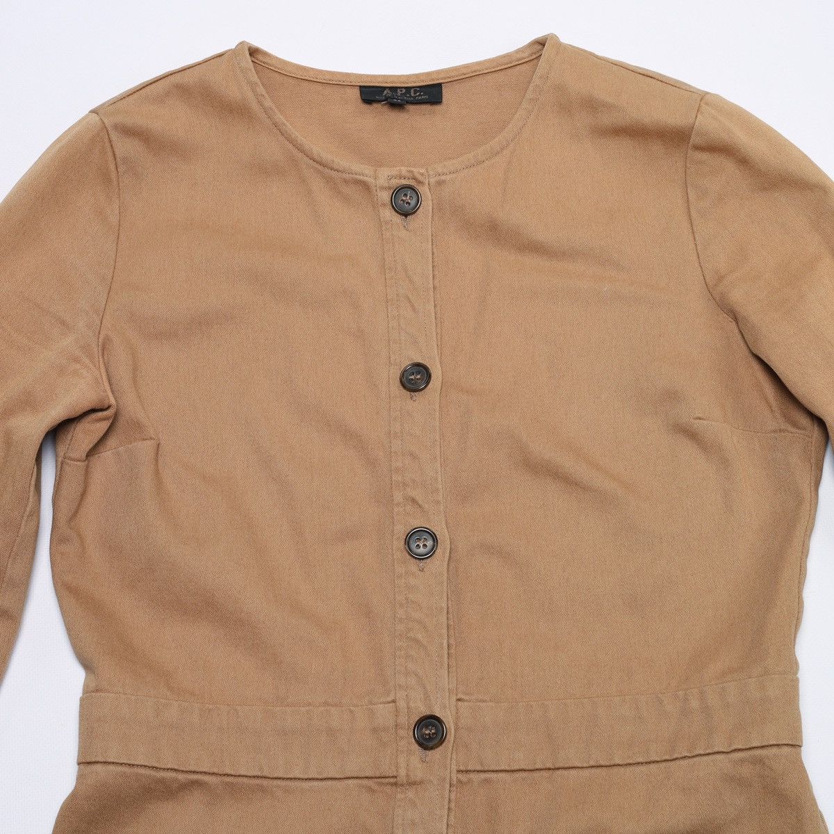 A.P.C. APC Cotton Beige Mid Dress Buttons a.p.c. Size XS / US 0-2 / IT 36-38 - 8 Thumbnail