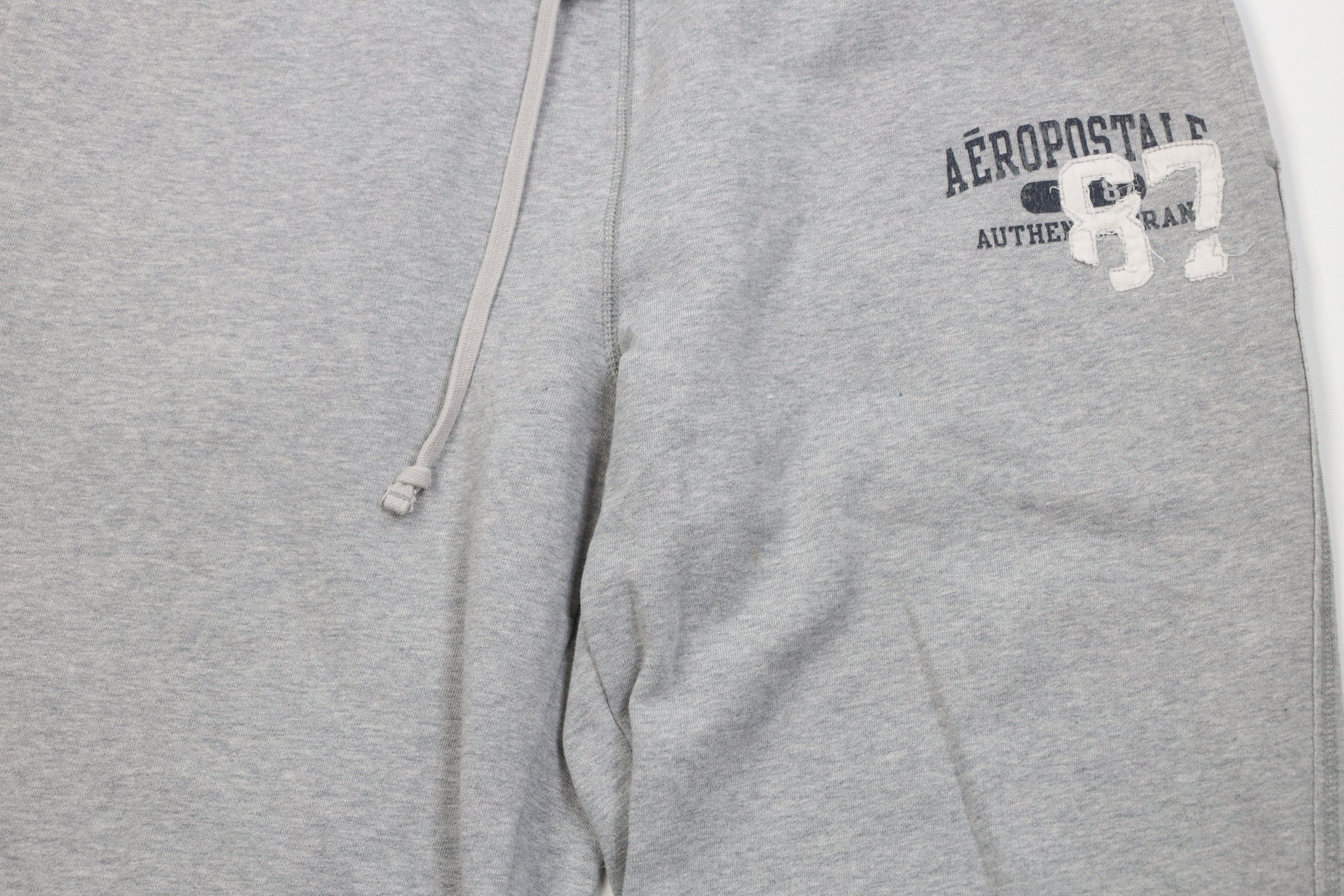 Aeropostale Vintage 90s Y2K Aeropostale Wide Leg Sweatpants Pants Gray Size US 36 / EU 52 - 3 Thumbnail