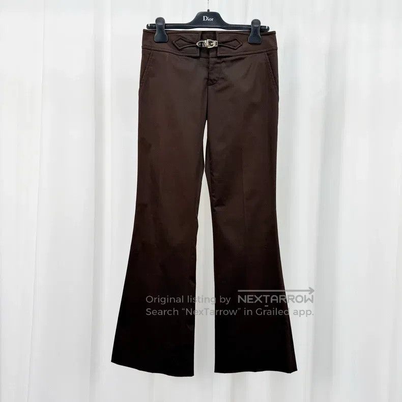 Gucci Gucci Coffee-coloured gold-buttoned casual trousers Size US 38 / EU 54 - 1 Thumbnail