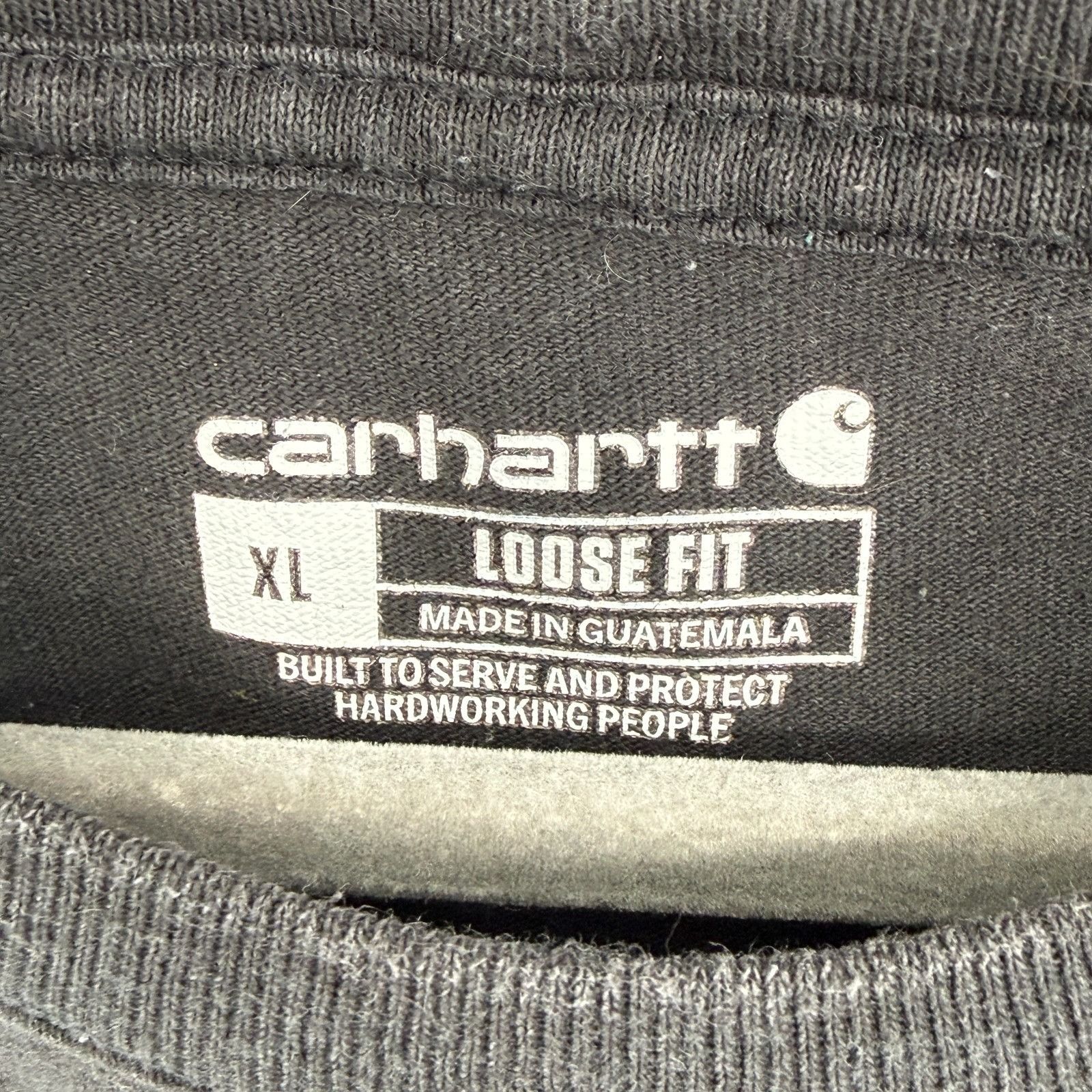Carhartt Carhartt Long Sleeve Crewneck Tee Black Loose Fit Logo Sleev Size US XL / EU 56 / 4 - 4 Thumbnail