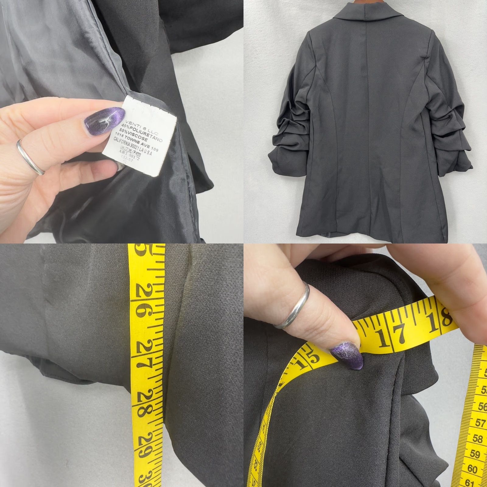 Vintage VINTAGE Venti6 Blazer Women’s S Black Formal Business Casual Classic Tuxedo 2020s Size S / US 4 / IT 40 - 8 Thumbnail