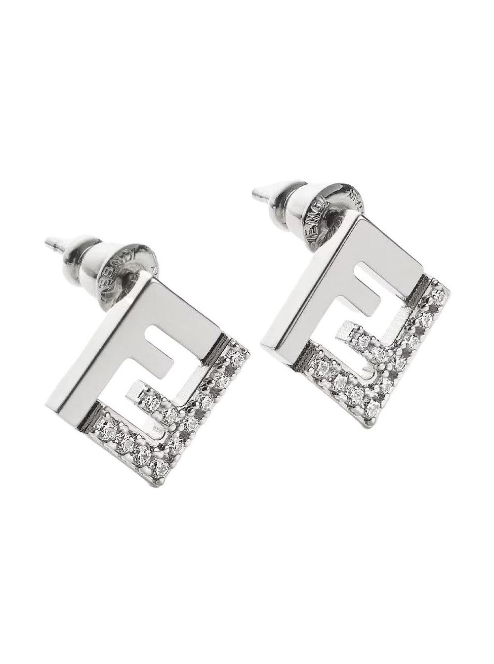 Fendi FF Earrings with Metallic Crystal Decoration for Women Size ONE SIZE - 1 Thumbnail