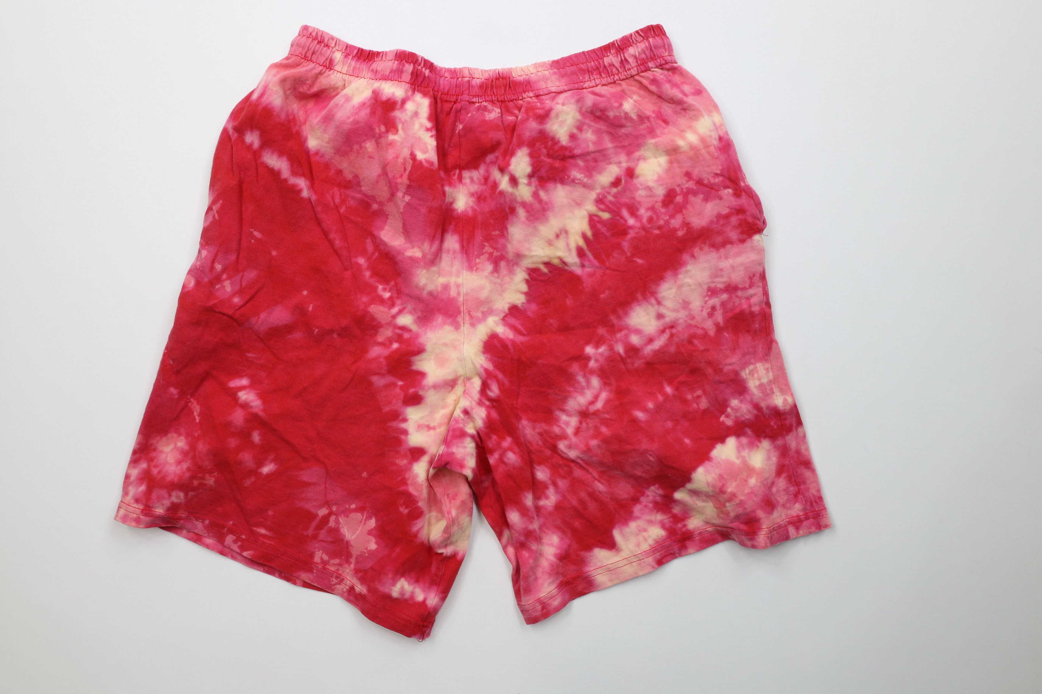 Vintage Vintage Y2K Streetwear Acid Wash Above Knee Shorts Red Size US 32 / EU 48 - 9 Thumbnail