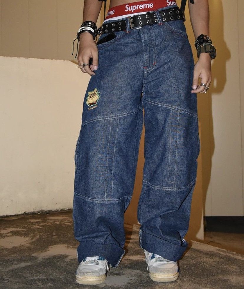 image of Jnco Vibes Super Wide Baggy Jeans Skaters in Blue, Men's (Size 30)