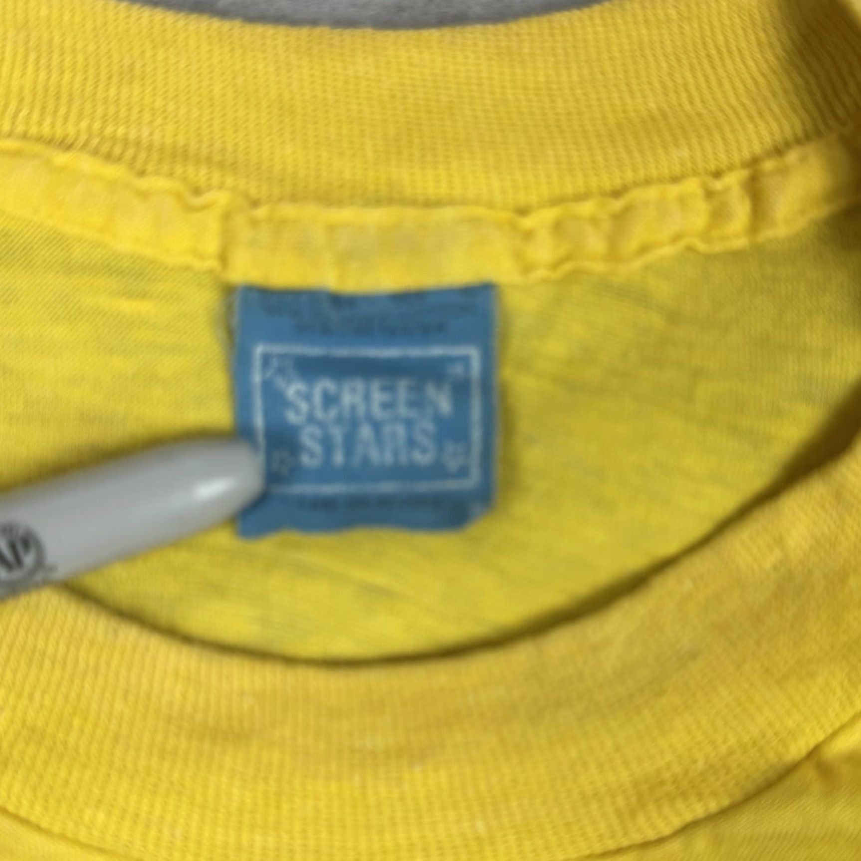 Vintage VINTAGE Screen Stars The Caribbean Map Shirt Mens Small Yellow Single Stitch 70s Graphic Tee Travel Island Map 1977 Mens Small Size US S / EU 44-46 / 1 - 6 Thumbnail