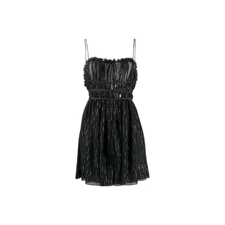 Saint Laurent Paris Saint Laurent Sleeveless Dress with Metallic Stitching Size US 42 / EU 58 - 1 Thumbnail