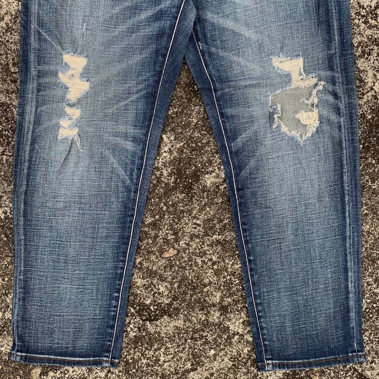 Uniqlo Women Uniqlo Slim Boyfriend Tapered Ripped Jeans By Kaihara Size 36" / US 14 / IT 50 - 4 Thumbnail