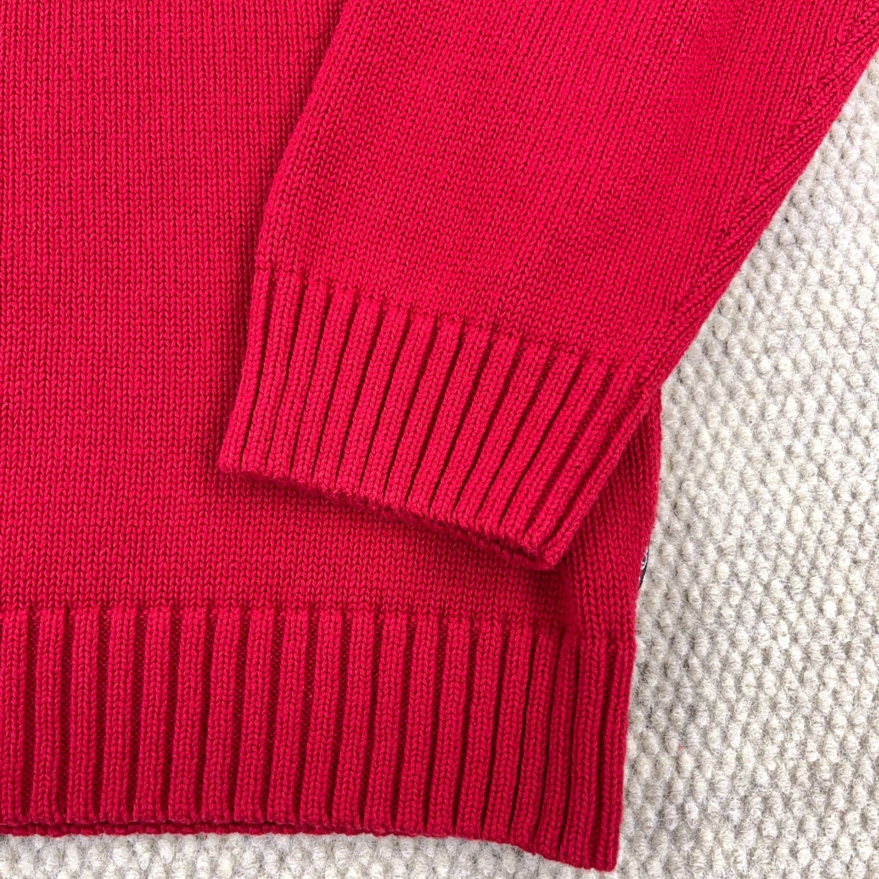 Chaps VINTAGE Chaps Men Sweater Pullover XL Red Heavy Knit Quarter Zip All Seasons Logo Winter Mens Size US XL / EU 56 / 4 - 6 Thumbnail