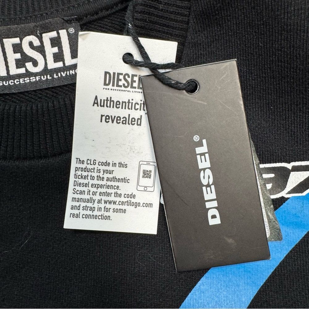 Diesel NWT New $125 Diesel ASTARS OVER Black Sweatshirt Size 4 Size US XXS / EU 40 - 8 Thumbnail