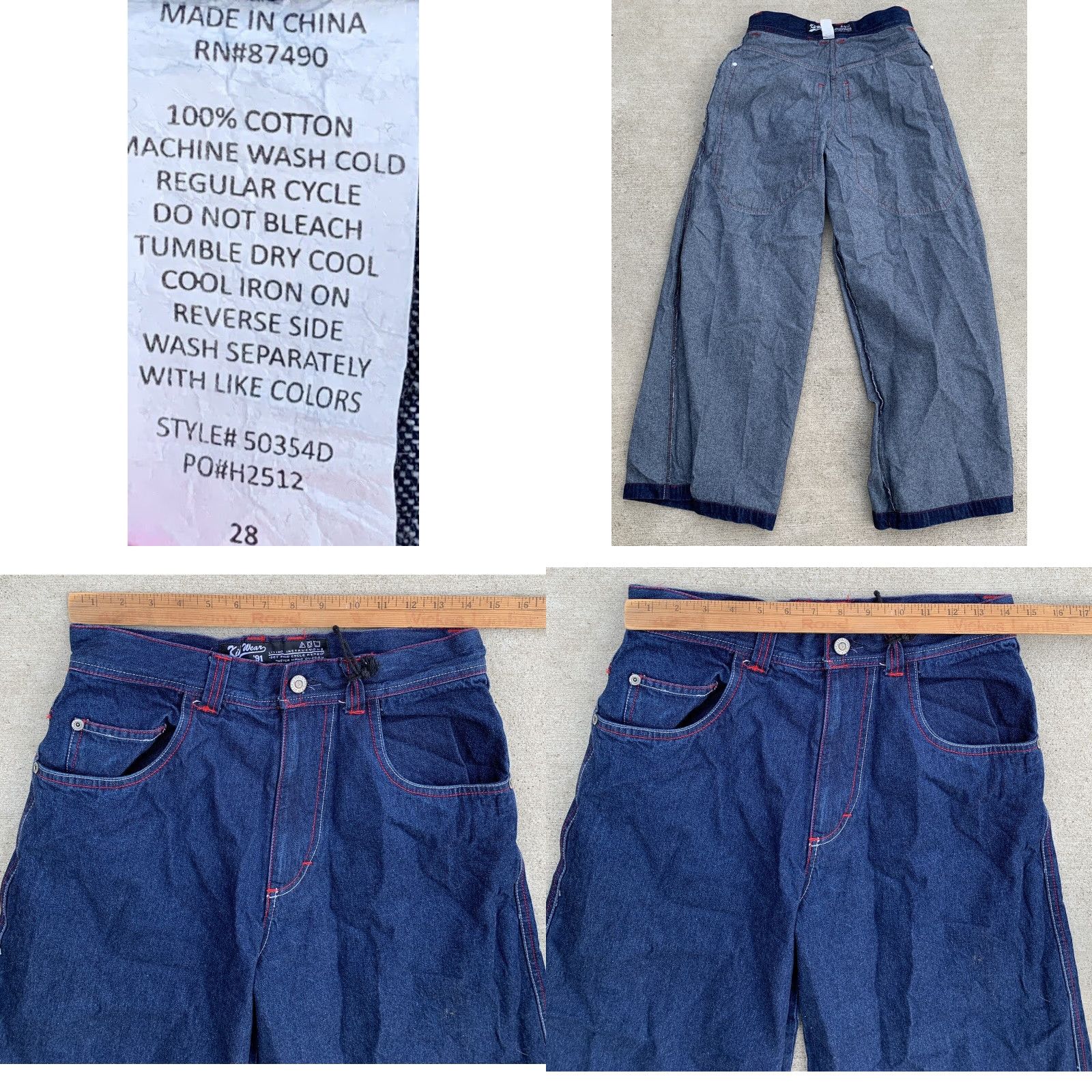 Vintage VINTAGE Kikwear Jeans Hip Hop Style Wide-Leg 28 Men Blue Denim Cotton 1991 Kikwear Size 28 Jeans Size US 28 / EU 44 - 11 Thumbnail