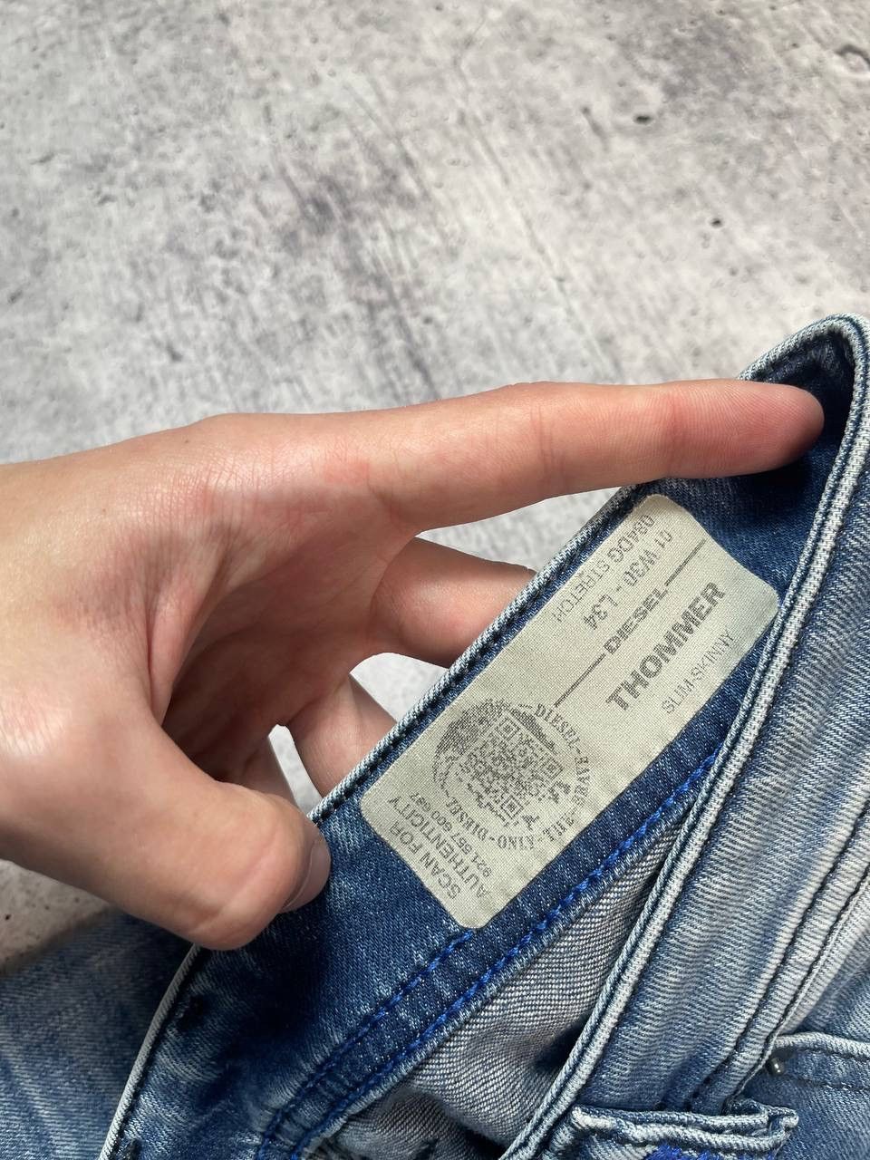 Diesel Vintage 00s Diesel Thommer Distressed Slim Denim Jeans Y2K Size US 30 / EU 46 - 5 Thumbnail