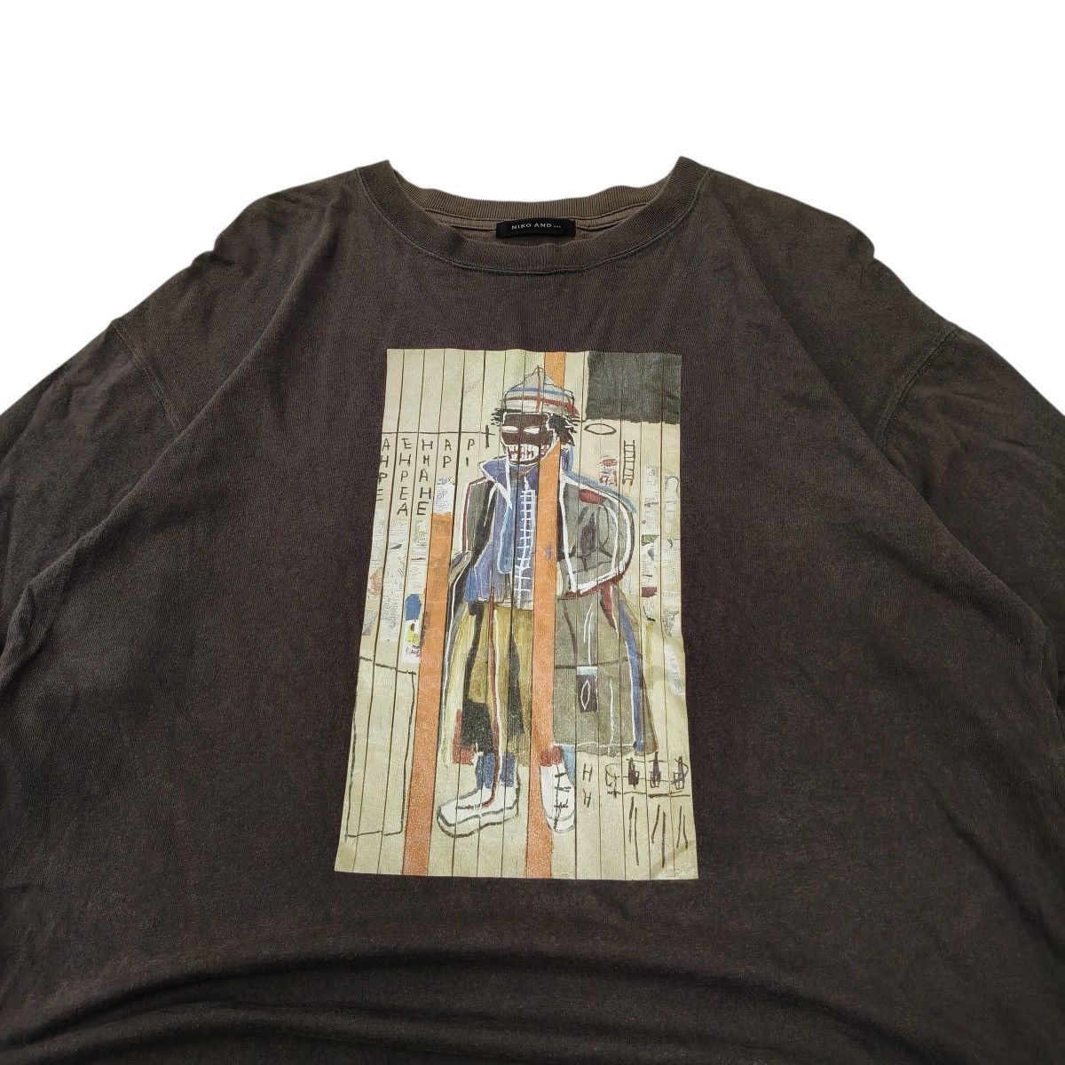 Jean-Michel Basquiat Vintage NIKO AND.. X Jean Michel Basquiat Art Tshirt Size US M / EU 48-50 / 2 - 2 Thumbnail