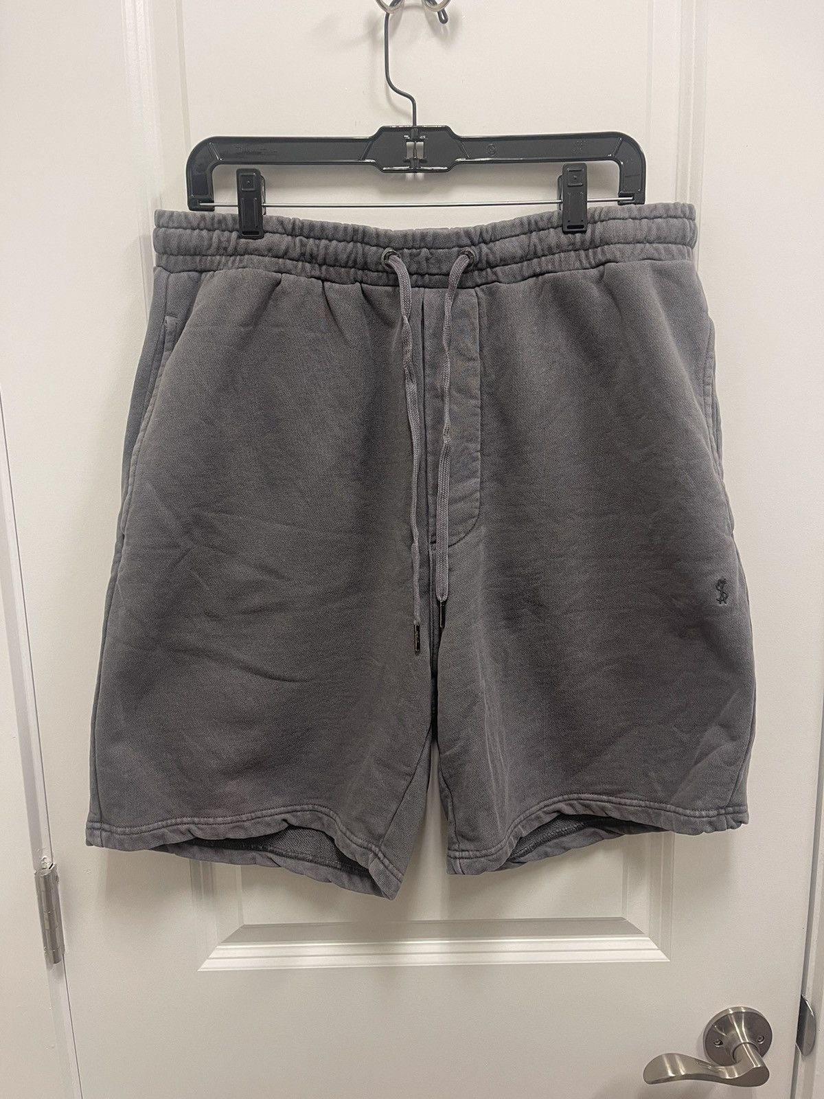 Image of Ksubi Grey Washed Shorts, Men's (Size 36)