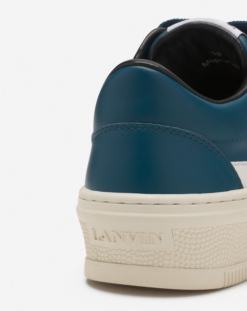 Lanvin os11x0226 Cash Leather Sneakers In Blue/White Size US 12 / EU 45 - 5 Thumbnail