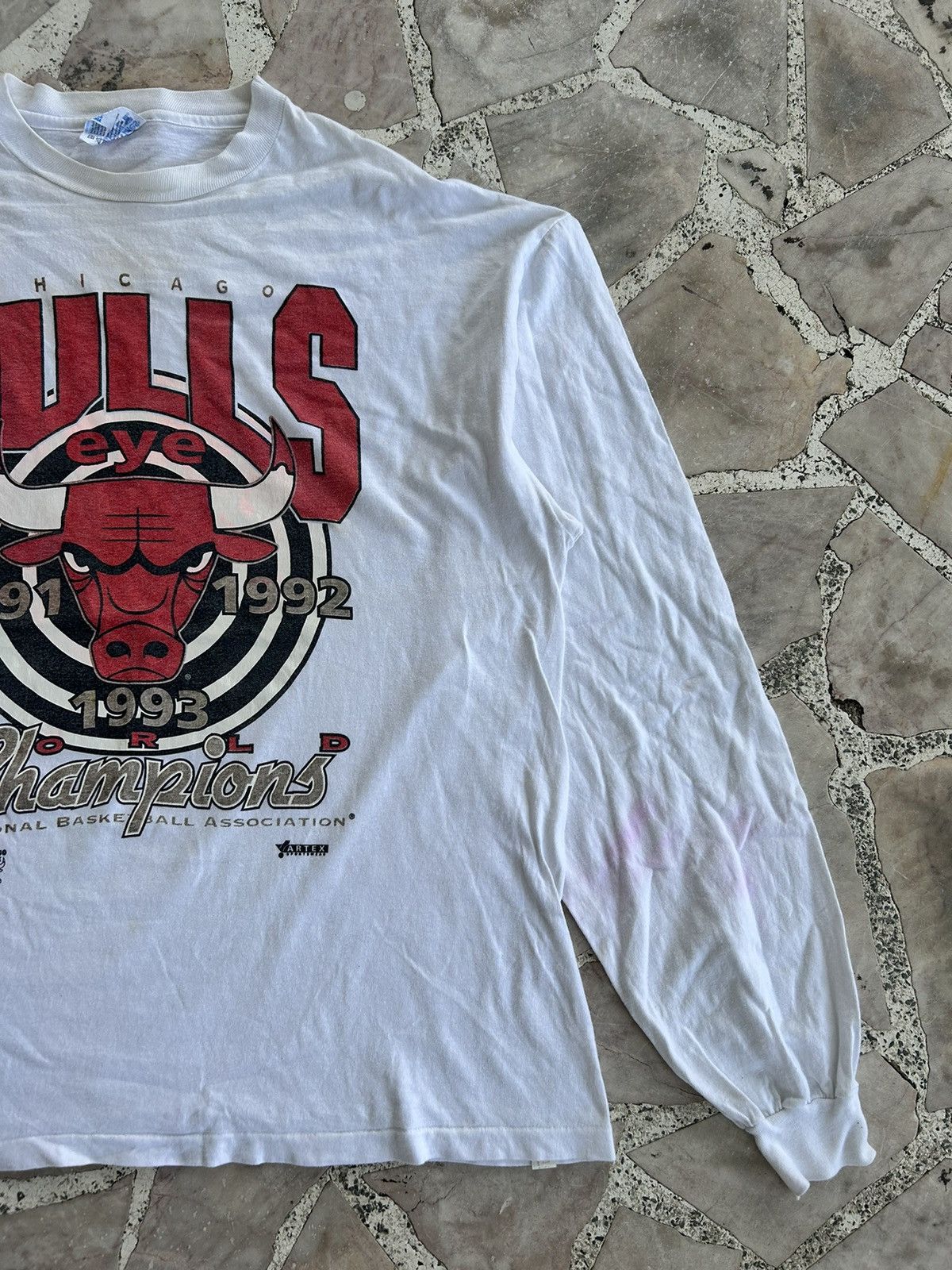 NBA Chicago Bulls Longsleeve Fronthit White Vintage Size US L / EU 52-54 / 3 - 4 Thumbnail