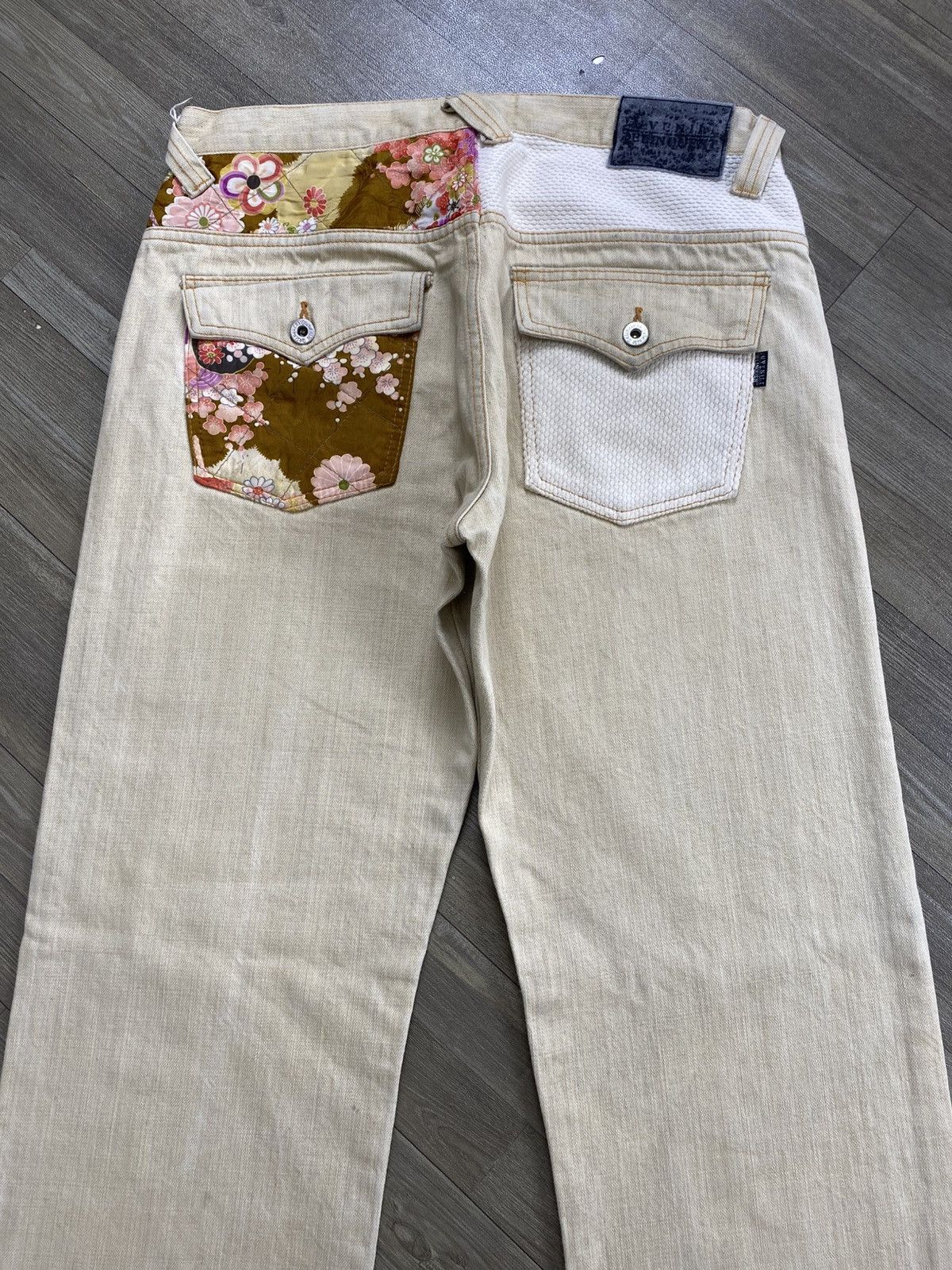 Japanese Brand Juvenile Delinquent Sakura Sukajan Karakuri Style Jeans Size US 32 / EU 48 - 4 Thumbnail