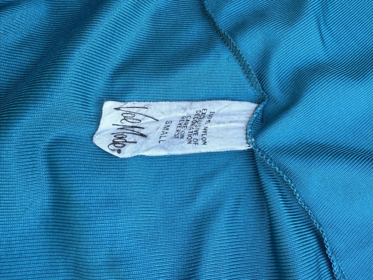 Other Vtg Val Mode Lingerie Slip Dress Nightgown Teal Lace Long Size S / US 4 / IT 40 - 12 Thumbnail