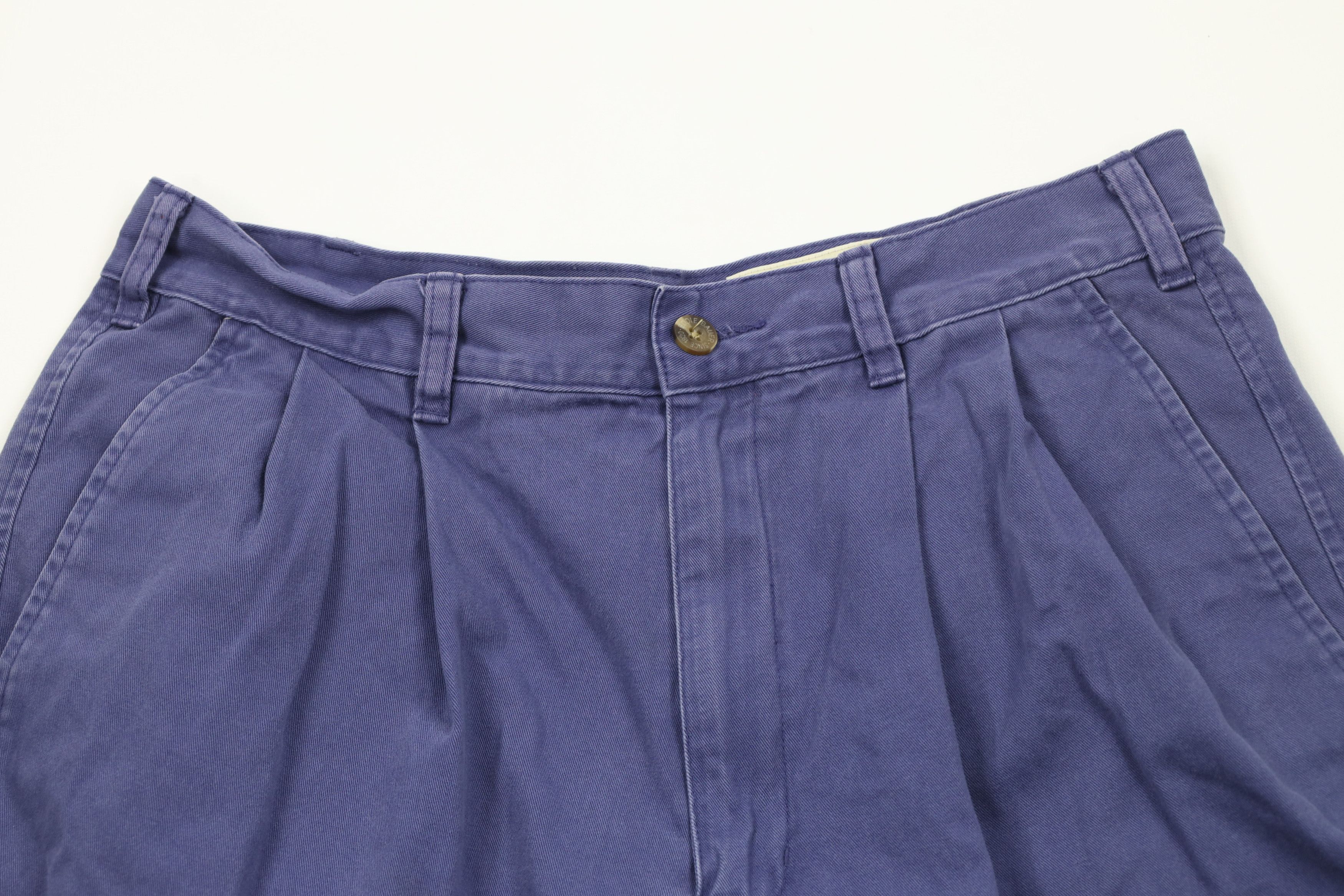 Eddie Bauer × Vintage Vintage 90s Eddie Bauer Above Knee Chino Shorts Blue Cotton Size US 30 / EU 46 - 2 Thumbnail