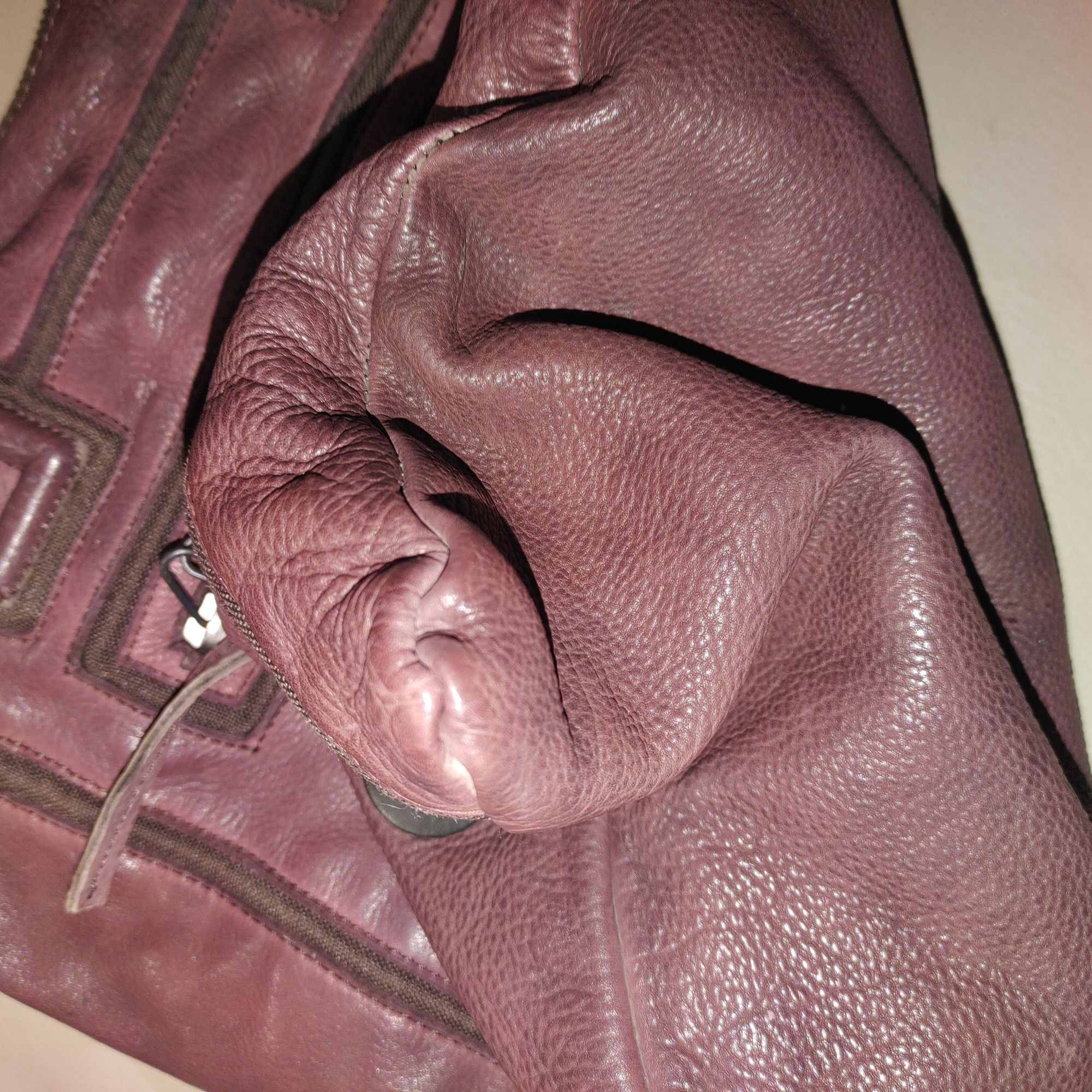 Diesel Diesel Vintage Leather Handbag Tote Purse Heavy Hardware Bur Size ONE SIZE - 10 Thumbnail