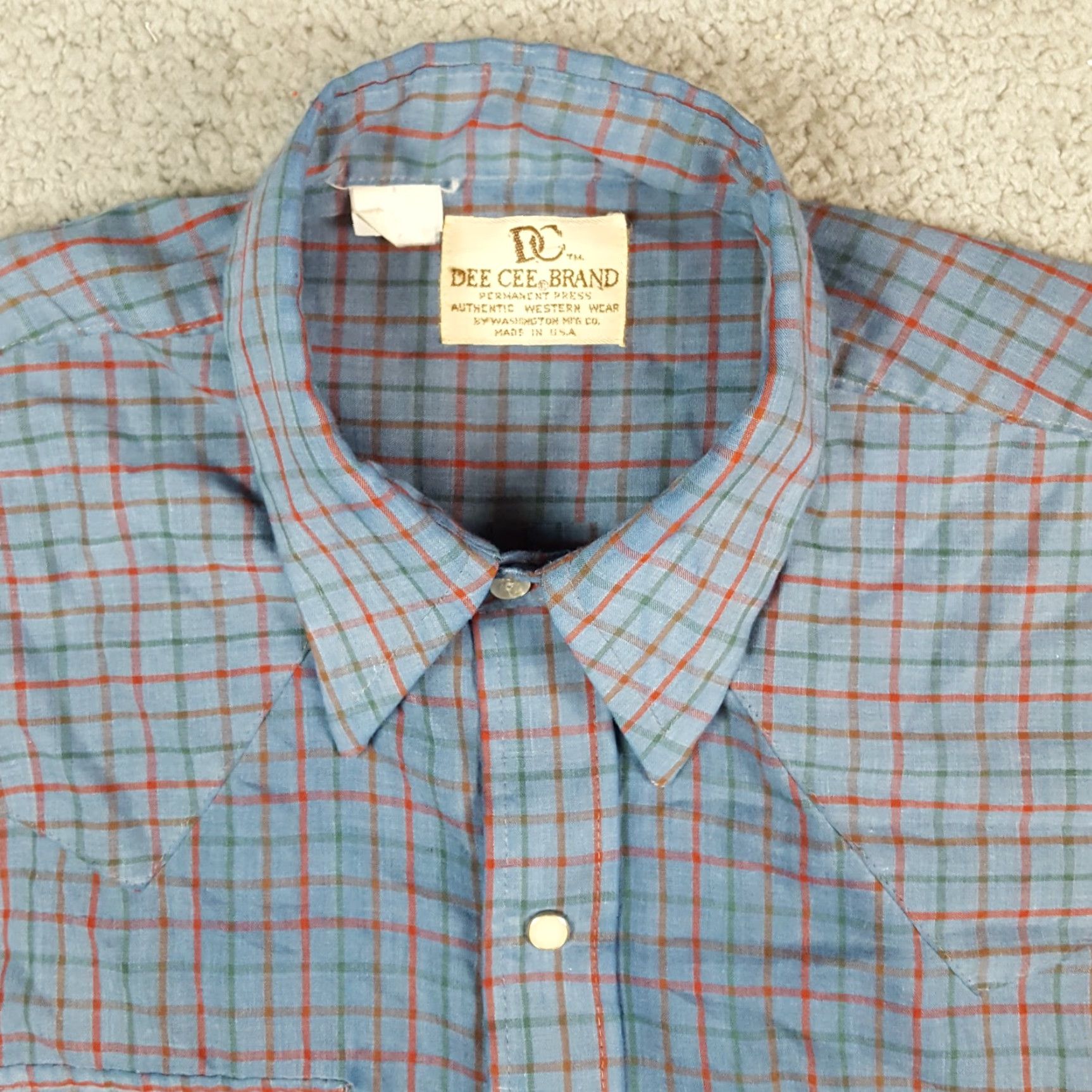 Vintage VINTAGE Dee Cee Faded Western Pearl Snap Size L Button-Up Cowboy Rockabilly Shirt Size US L / EU 52-54 / 3 - 5 Thumbnail