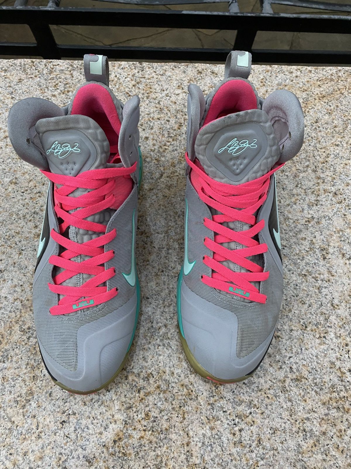 Nike Nike Lebron 9 Elite South Beach Gry 516958-001 Men SZ 10 Size US 10 / EU 43 - 3 Thumbnail