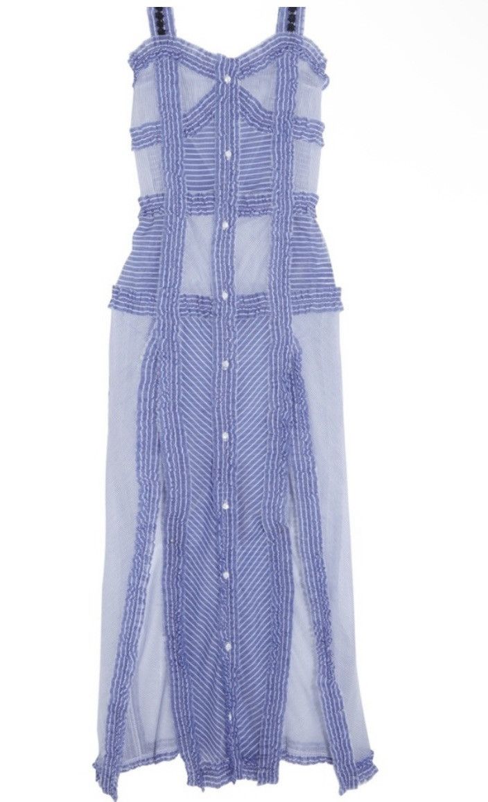The Attico The Attico Margherita Cotton and Silk Stripe Dress size1 Size S / US 4 / IT 40 - 5 Thumbnail