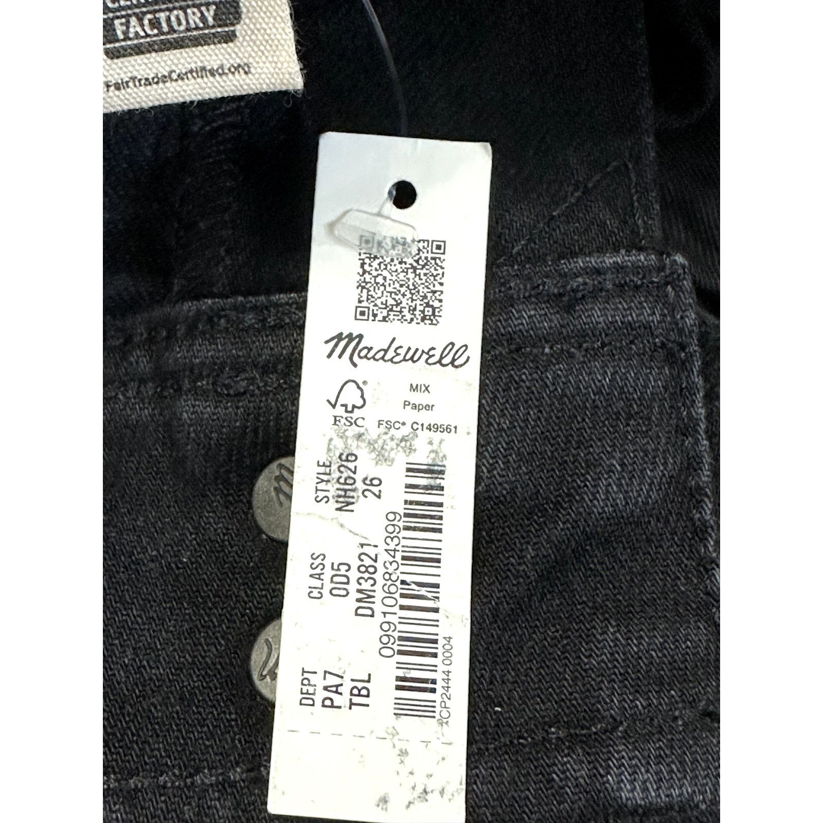 Madewell Madewell Mom Jeans High Rise Tuxedo Inspired Black 26 NWT Size 26" / US 2 / IT 38 - 8 Thumbnail
