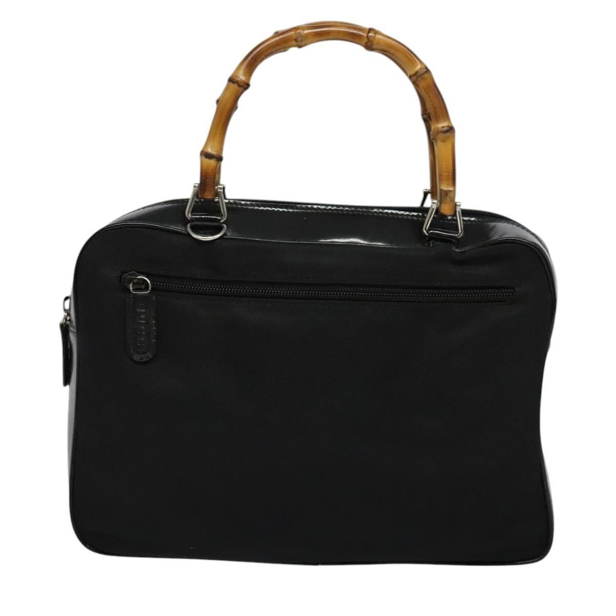 Gucci GUCCI Bamboo Hand Bag Nylon Black Silver 000 2040 000 2040 Size ONE SIZE - 2 Thumbnail