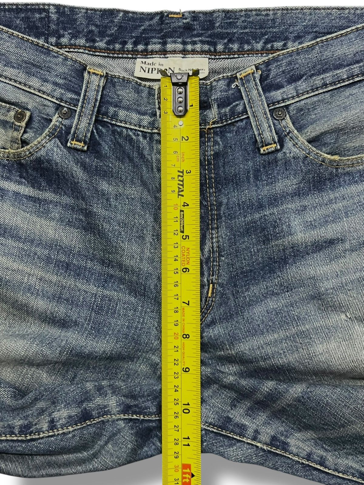 Japanese Brand Vintage Back Number Nippon Japan - Faded Rusty Wash Jeans Size US 33 - 15 Thumbnail