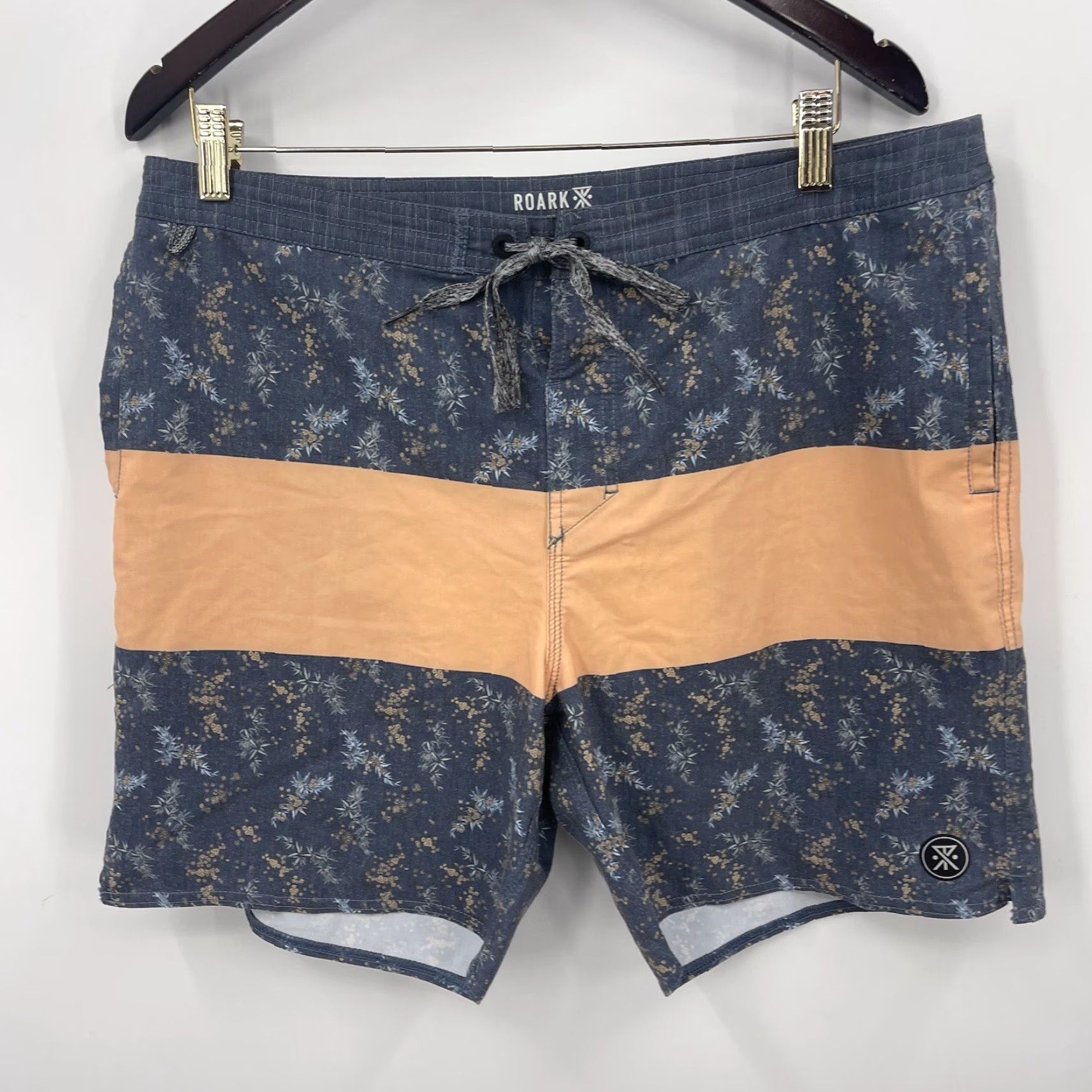 Roark Roark Board Shorts Mens 34 Hybrid Pockets All Day Gray Orange Preppy Shirt Size US 34 / EU 50 - 2 Thumbnail