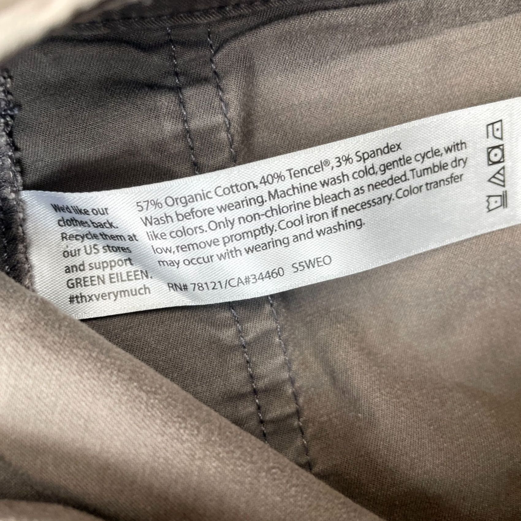 Eileen Fisher Eileen Fisher Pants Womens XS Brown Capri Cotton Spandex Stretch Cuffed Straight Inseam 23 in Caprilike Size 30" / US 8 / IT 44 - 4 Thumbnail