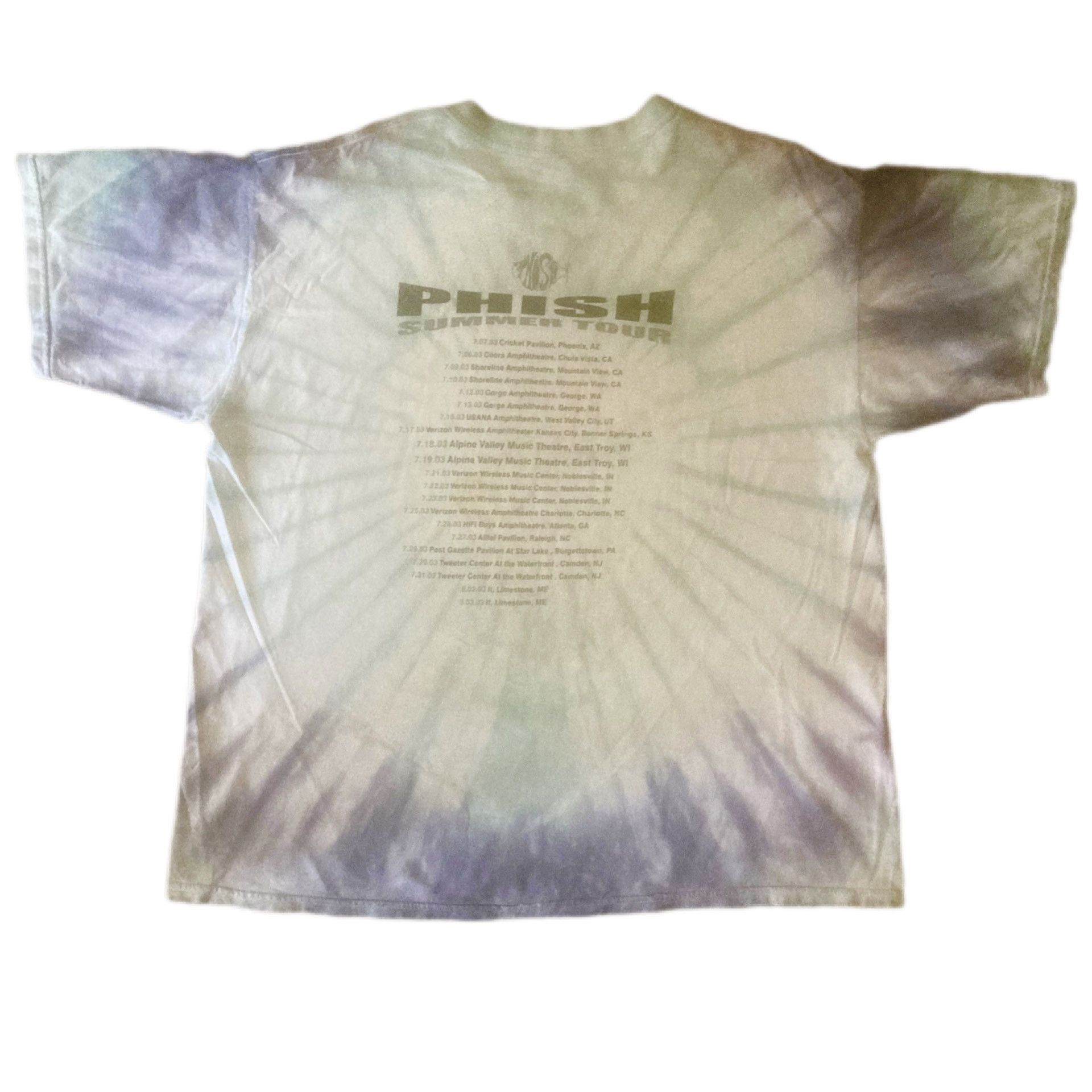 Grateful Dead Vintage Y2K 2003 Phish Rock Tour Tie Dye T-shirt - XL Size US XL / EU 56 / 4 - 2 Thumbnail