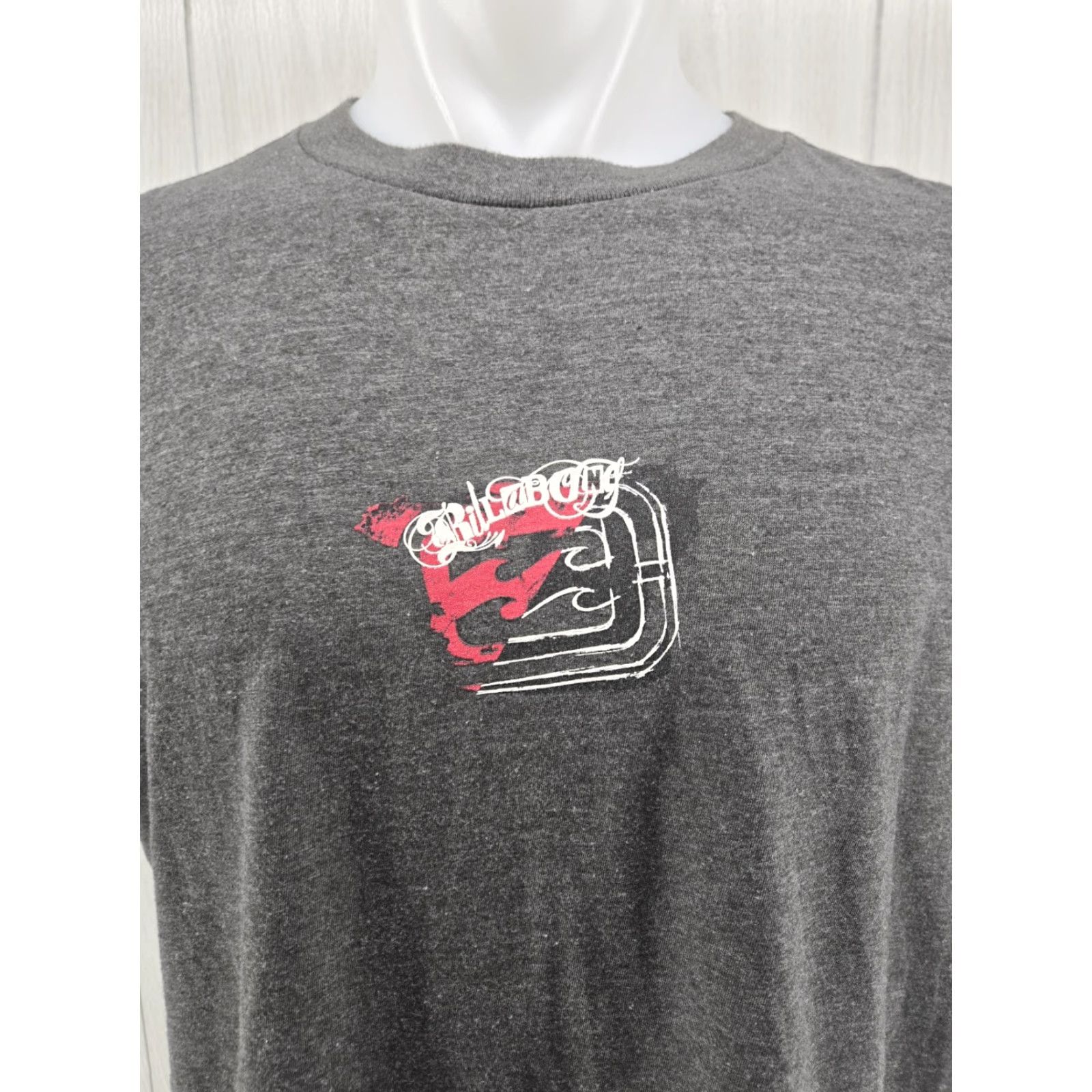 Billabong Billabong Men's XL T Shirt Graphic Logo Double Sided Gray Heather Shirt Mens XL Gray Heather Logo Double Sided Billabong T-Shirt Size US XL / EU 56 / 4 - 4 Thumbnail