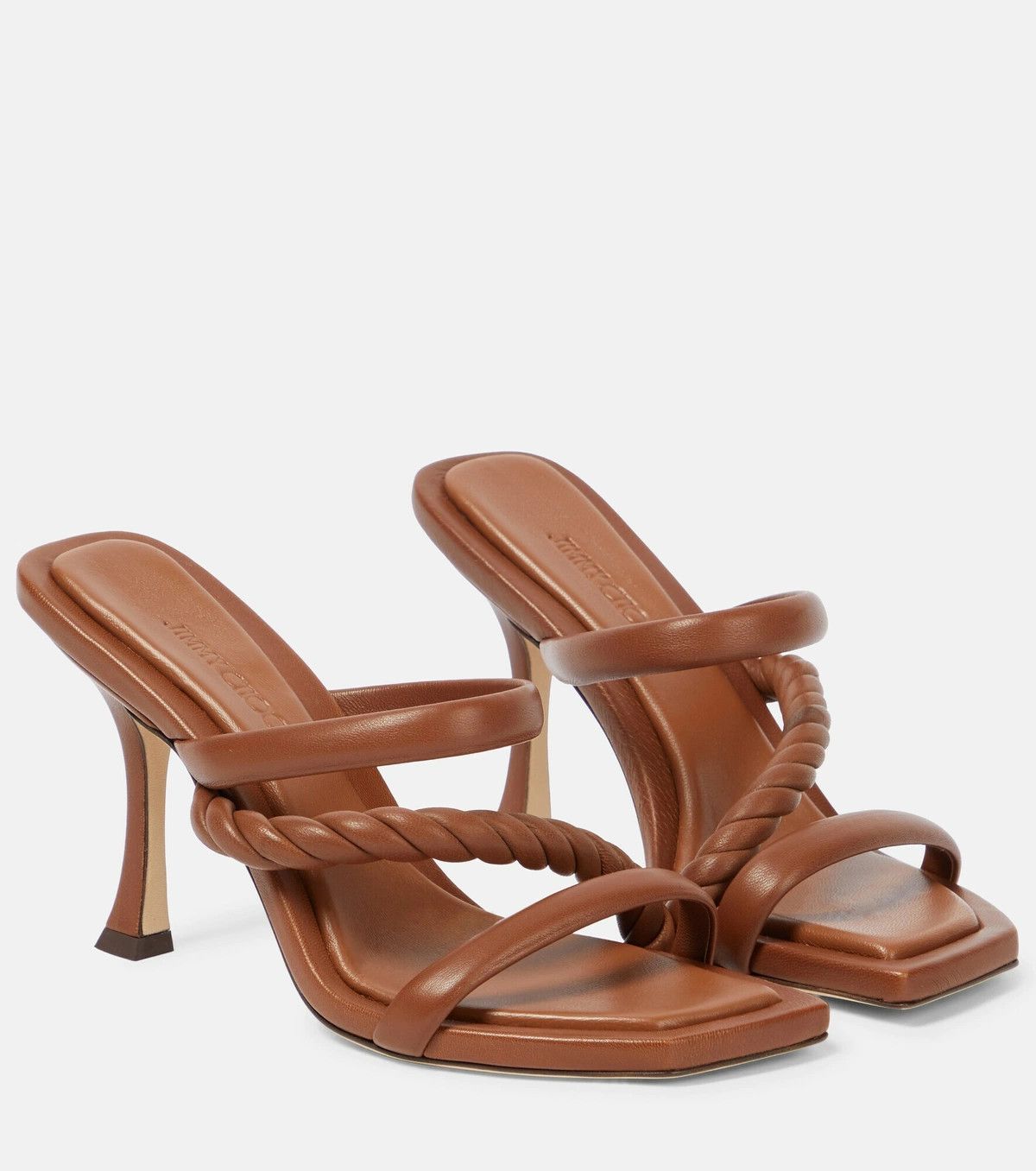 Jimmy Choo o1y0326 Mules in Brown Size US 9 / IT 39 - 1 Thumbnail