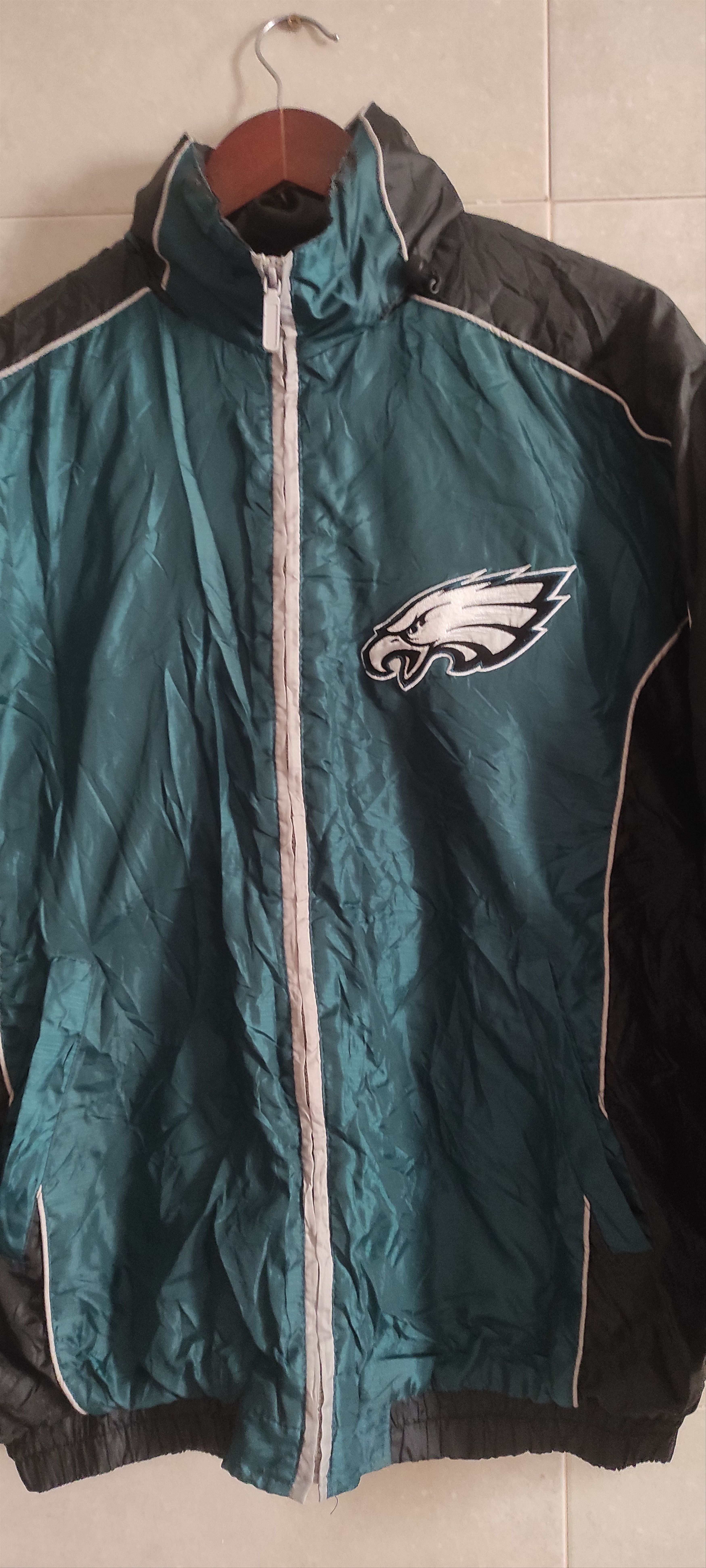 NFL × Vintage Vintage 90s Philadelphia Eagles NFL Full Zip Puffer Jacket Size US M / EU 48-50 / 2 - 12 Thumbnail