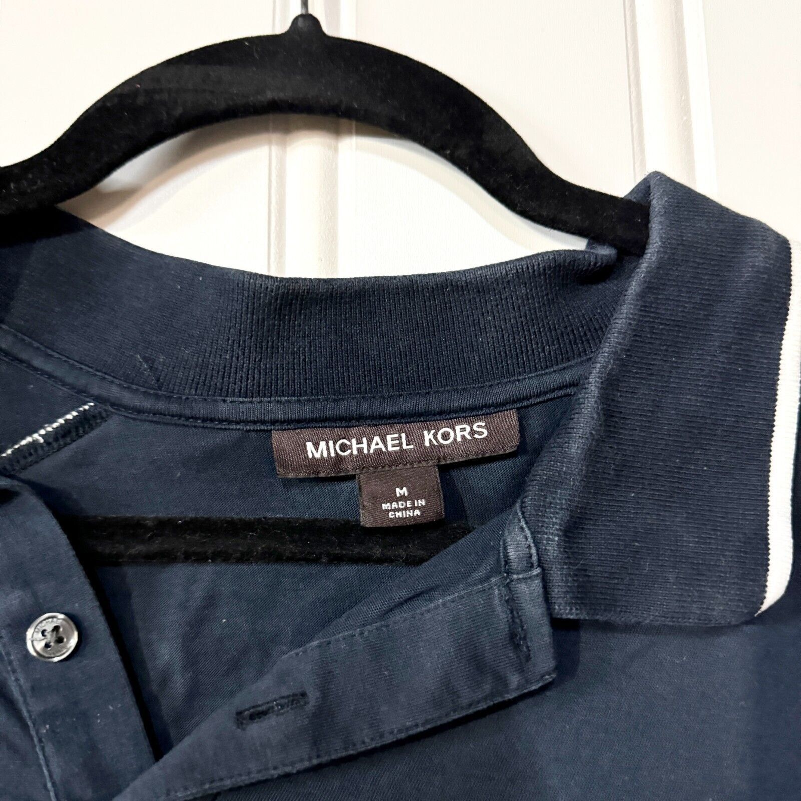Michael Kors Michael Michael Kors Polo Size Medium Cotton Collared Navy Size US M / EU 48-50 / 2 - 2 Thumbnail