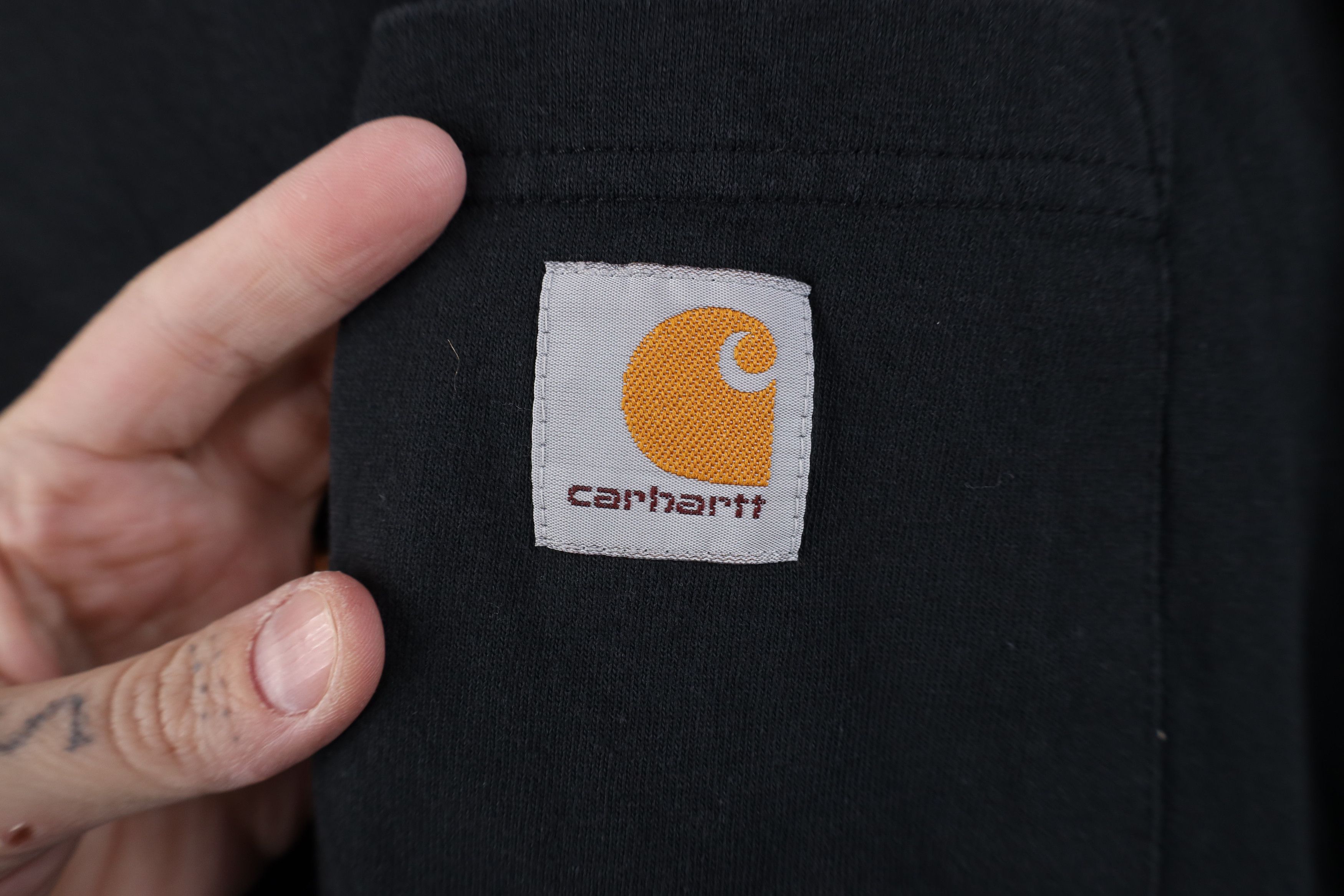 Carhartt Vintage Y2K Carhartt Heavyweight Cotton T-Shirt Black Pocket Size US XXL / EU 58 / 5 - 4 Thumbnail