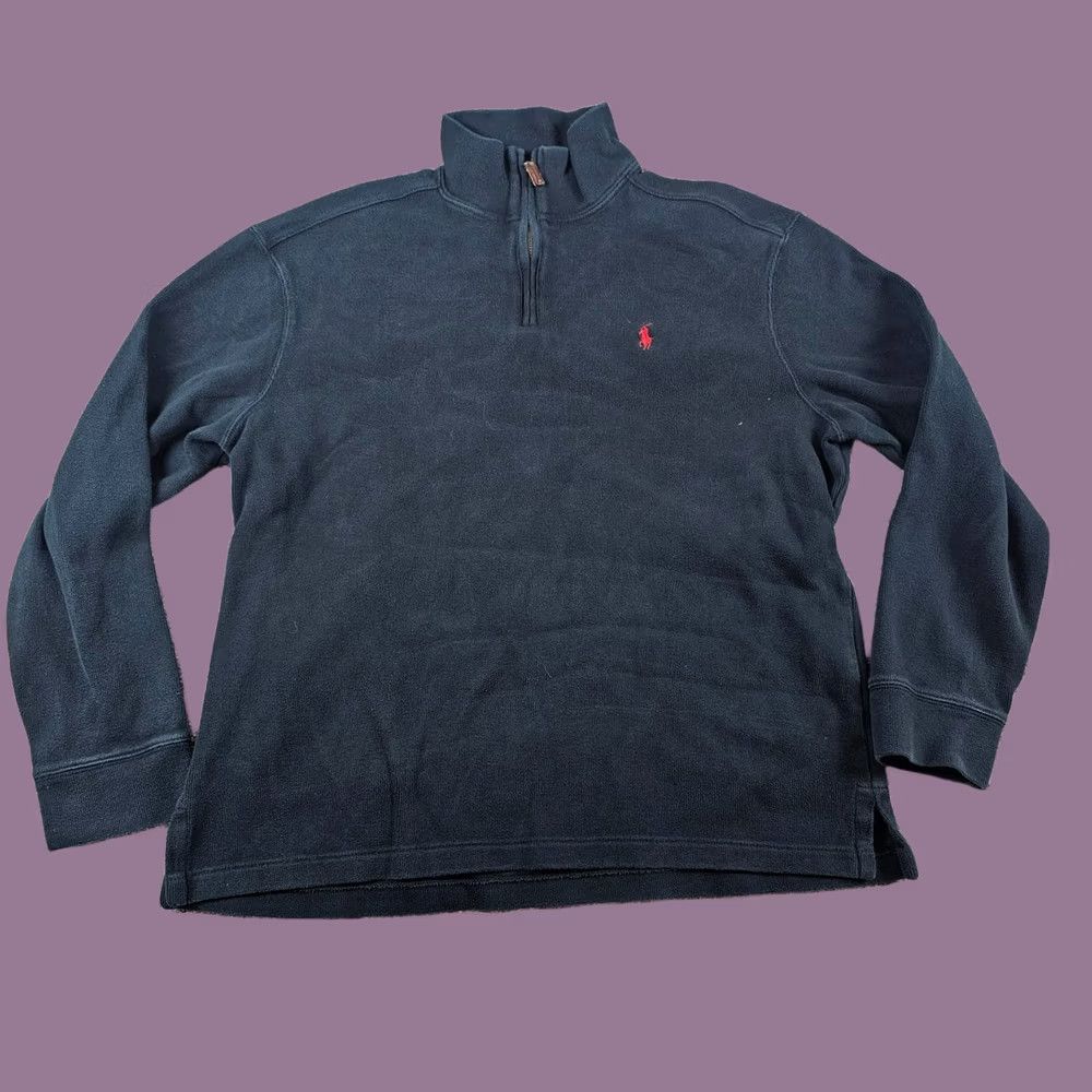 Vintage Polo Ralph Lauren Sweater Mens Large Black 1/4 Zip Pullover Pony 90s, Men's