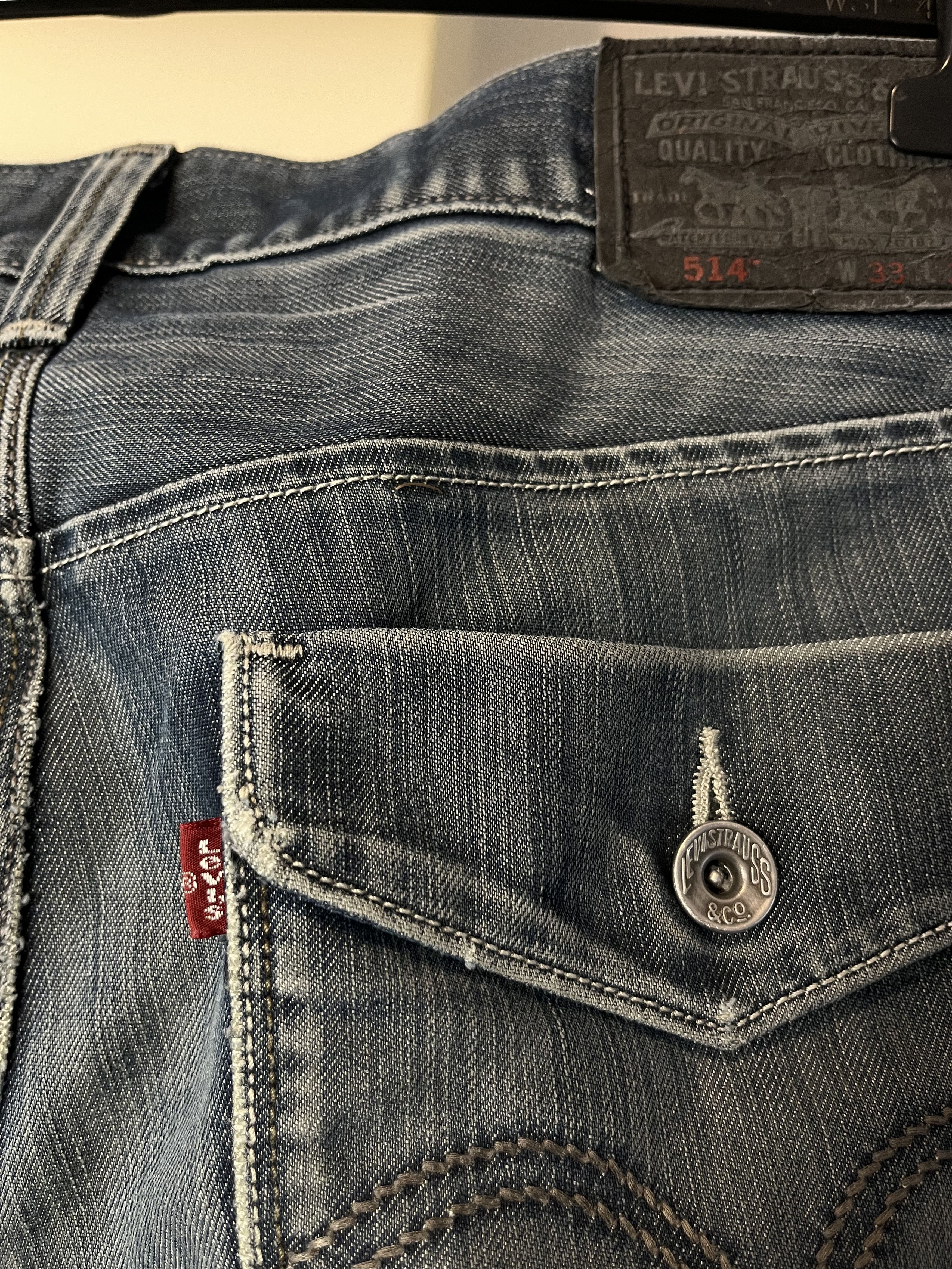 Levi's × Levi's Vintage Clothing × Vintage Vintage Levis 514 Distressed Washed Jeans Size US 33 - 7 Thumbnail