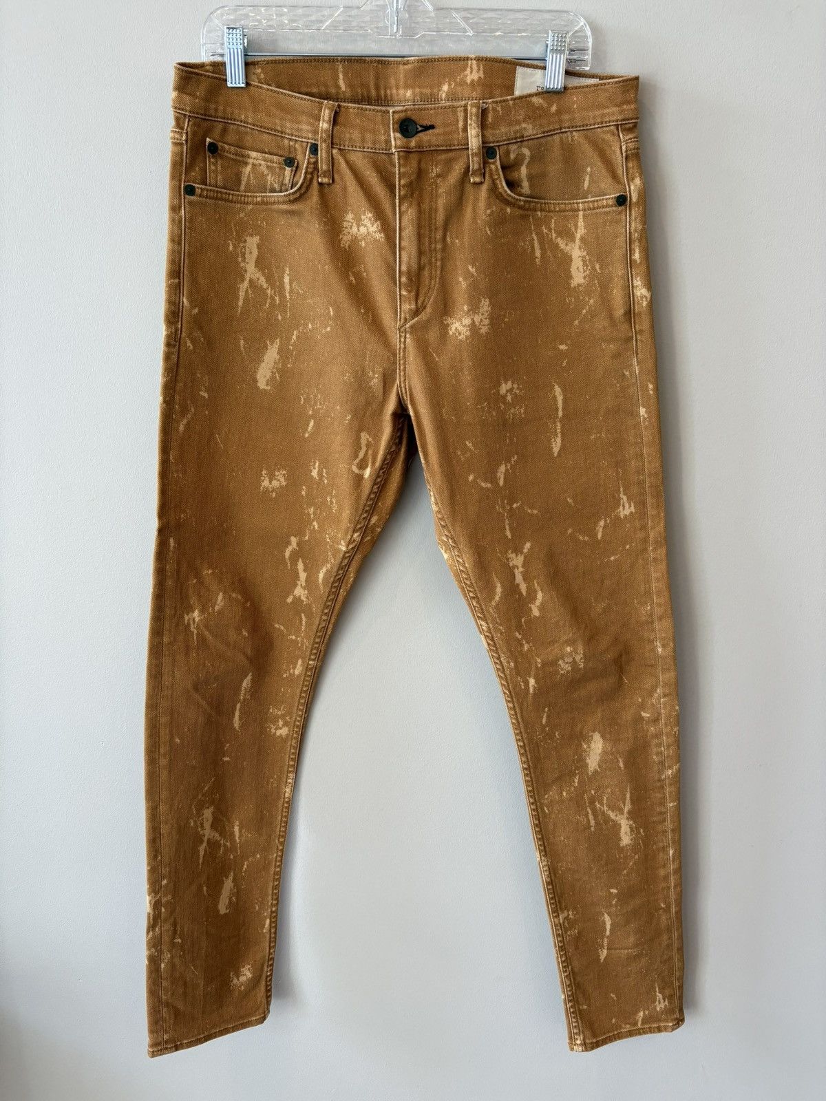 Rag & Bone Rag & Bone Golden Brown Distressed Fit 1 Skinny Jeans Size US 33 - 1 Thumbnail