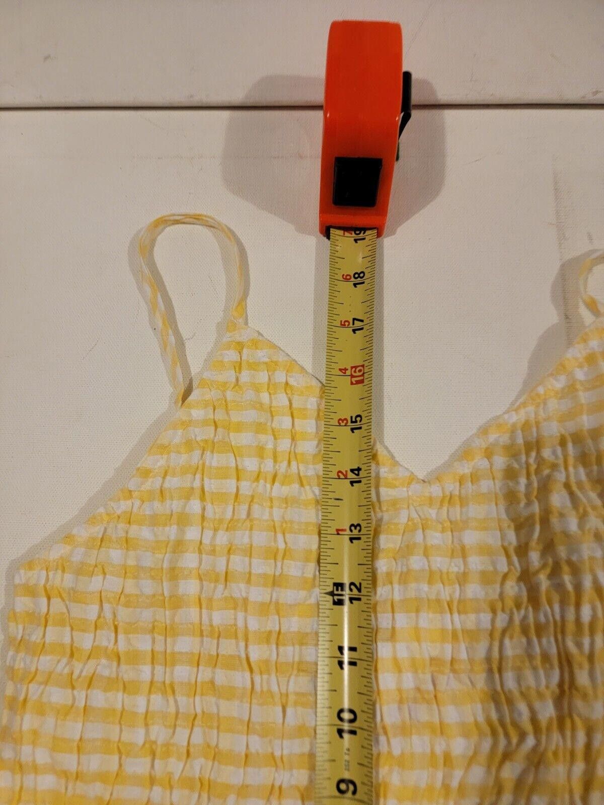 Designer Sim And Sam Womens Top Striped Gigham Spaghetti Strap Large Size L / US 10 / IT 46 - 7 Thumbnail