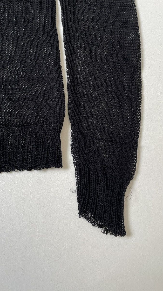 Ann Demeulemeester Black Cotton ‘Punk Distressed’ Cobweb Knit Size S / US 4 / IT 40 - 15 Thumbnail