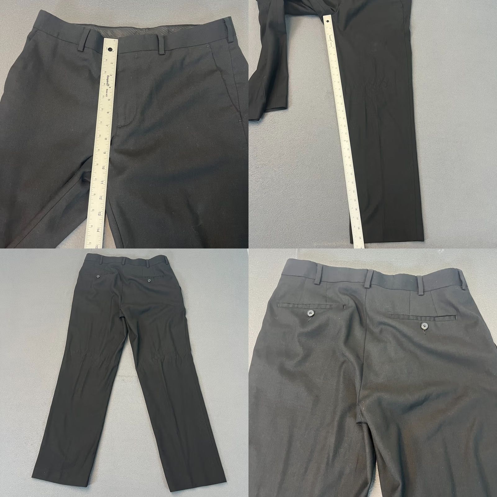 Apt. 9 Apt. 9 Modern Fit Men’s Black Dress Pants 32x30L Straight Office Pockets Work Size US 32 / EU 48 - 8 Thumbnail