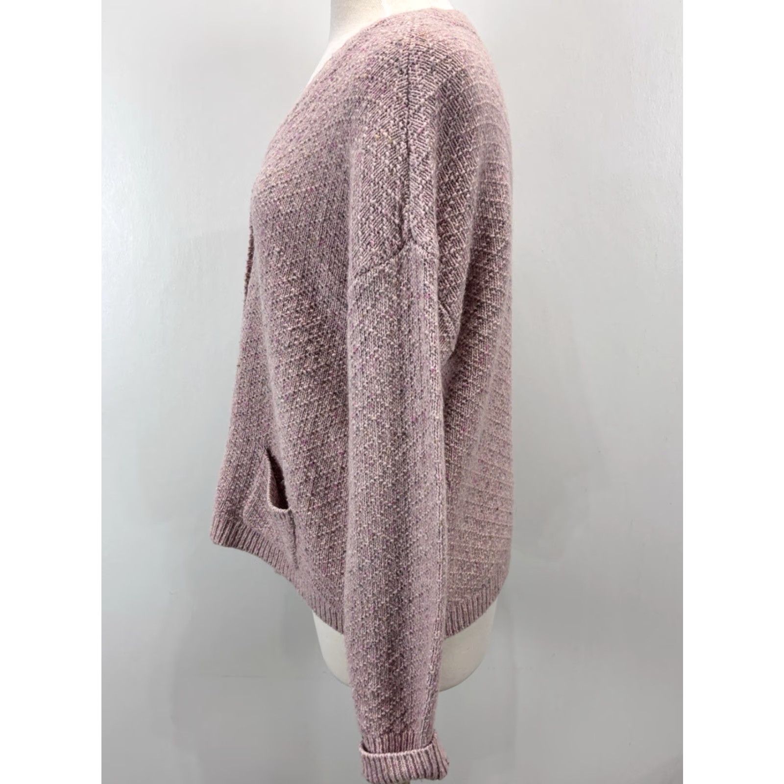 Vintage Sundance Knit Merino Alpaca Cardigan Sweater Large Pink Bohemian Womens Size L / US 10 / IT 46 - 2 Thumbnail